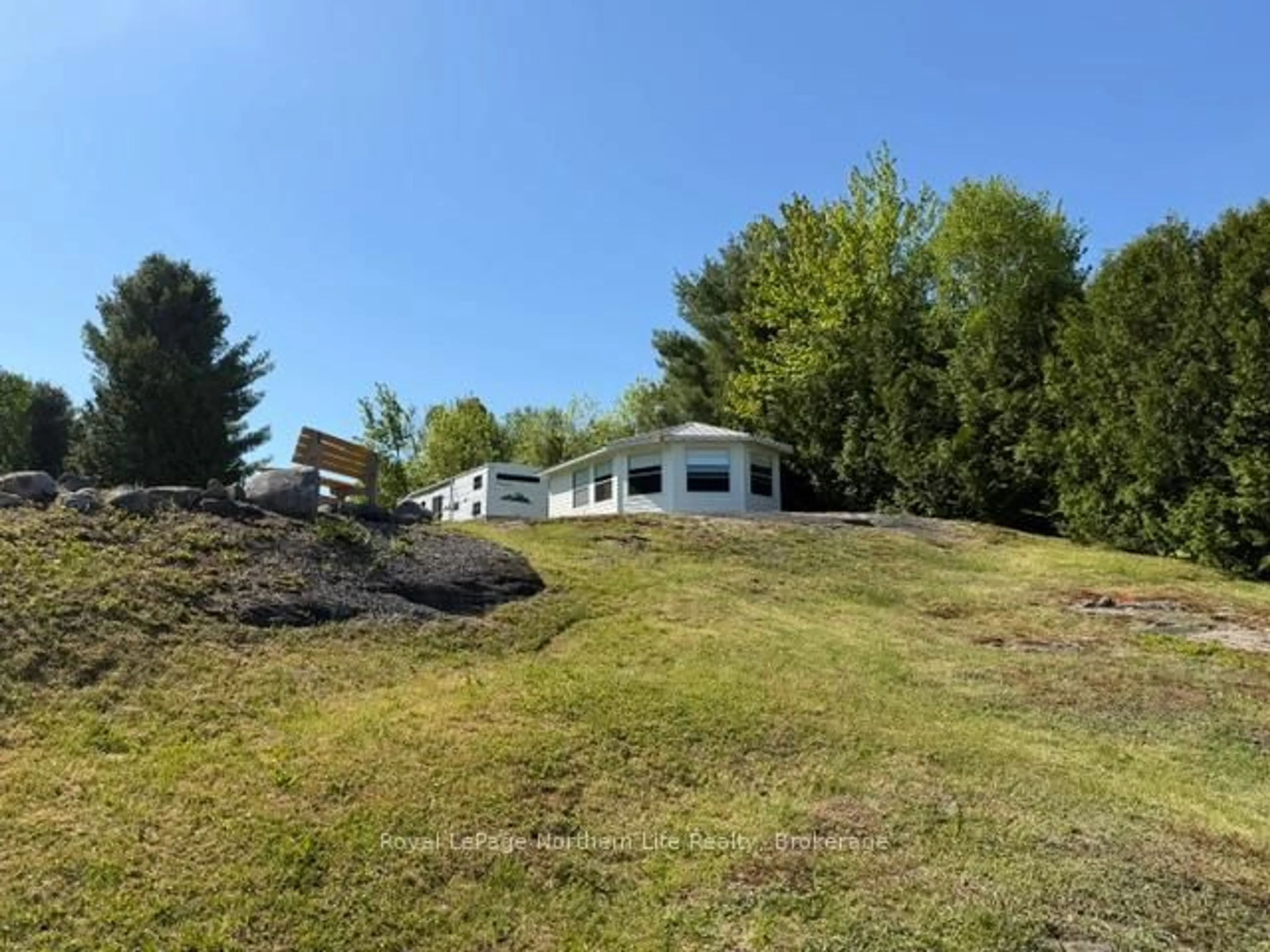 A pic from outside/outdoor area/front of a property/back of a property/a pic from drone, water/lake/river/ocean view for 149 Robitaille Rd, West Nipissing Ontario P0H 1L0
