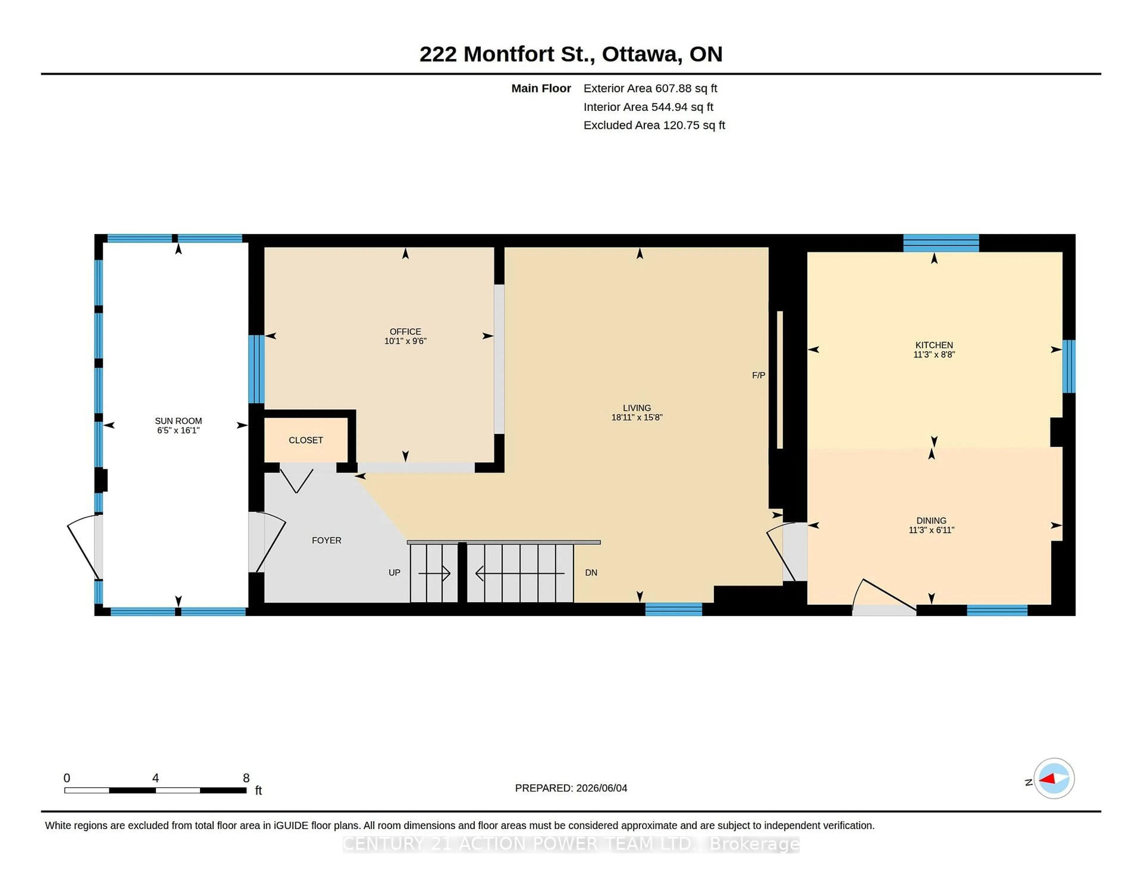 Floor plan for 222 Montfort St, Ottawa Ontario K1L 5P4