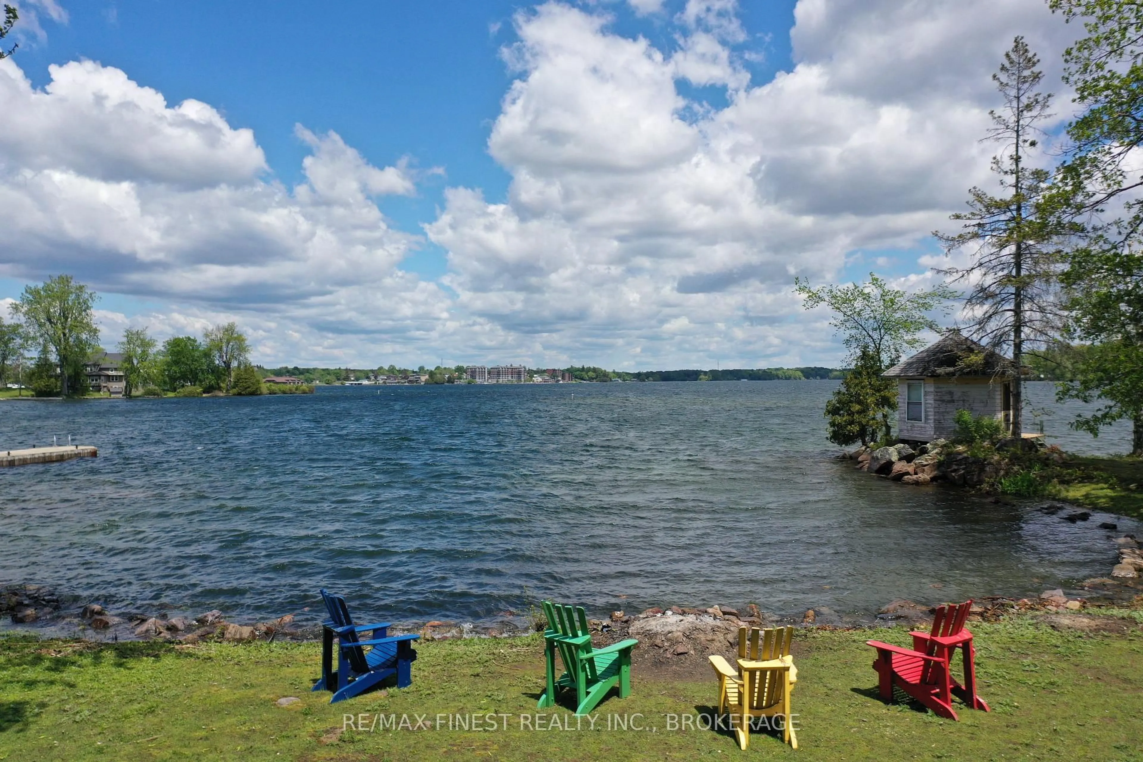 Patio, water/lake/river/ocean view for 1 Sampson Island, Leeds and the Thousand Islands Ontario K7G 3C9