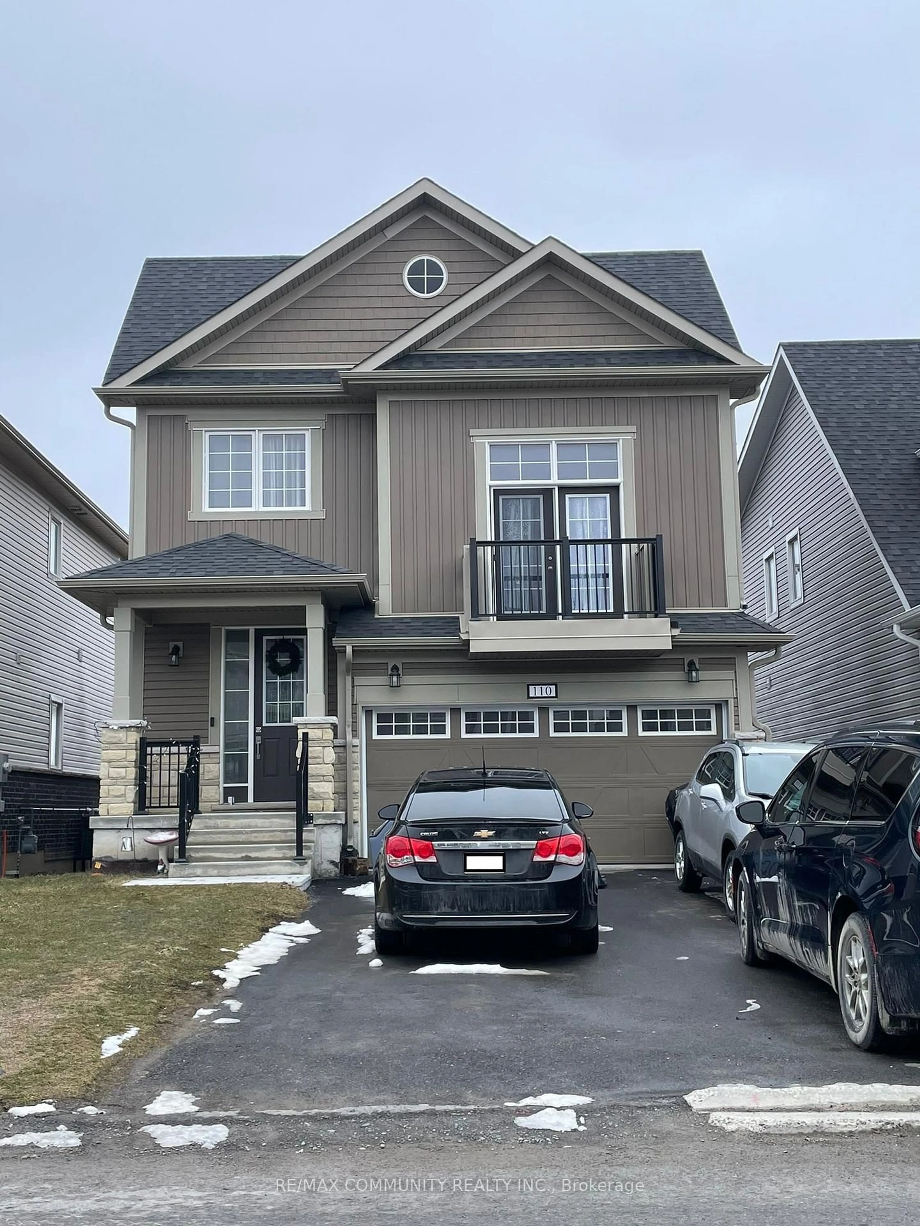 Home with vinyl exterior material, street for 110 Oakmont Dr, Bath Ontario K0H 1G0