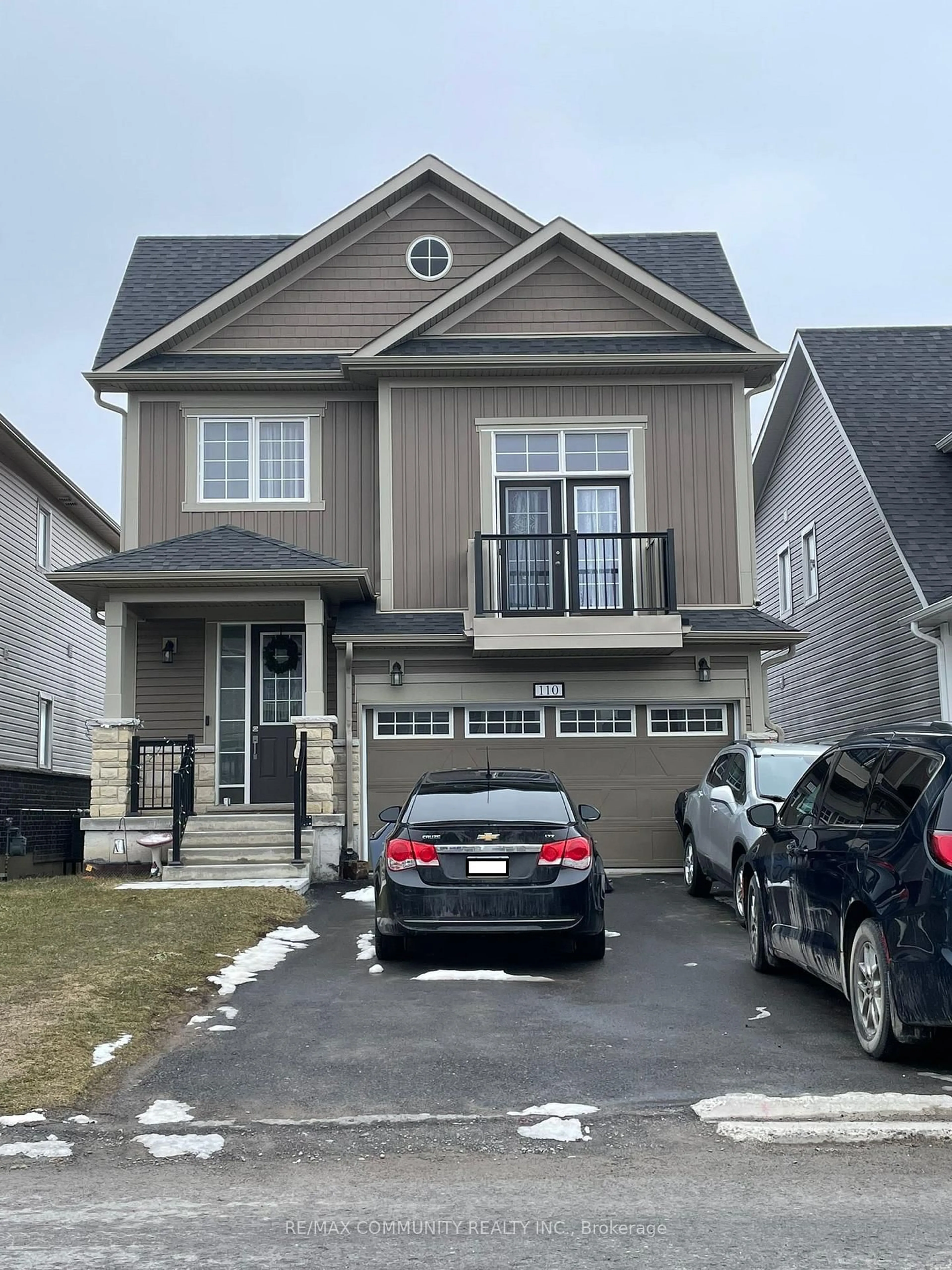 Home with vinyl exterior material, street for 110 Oakmont Dr, Bath Ontario K0H 1G0