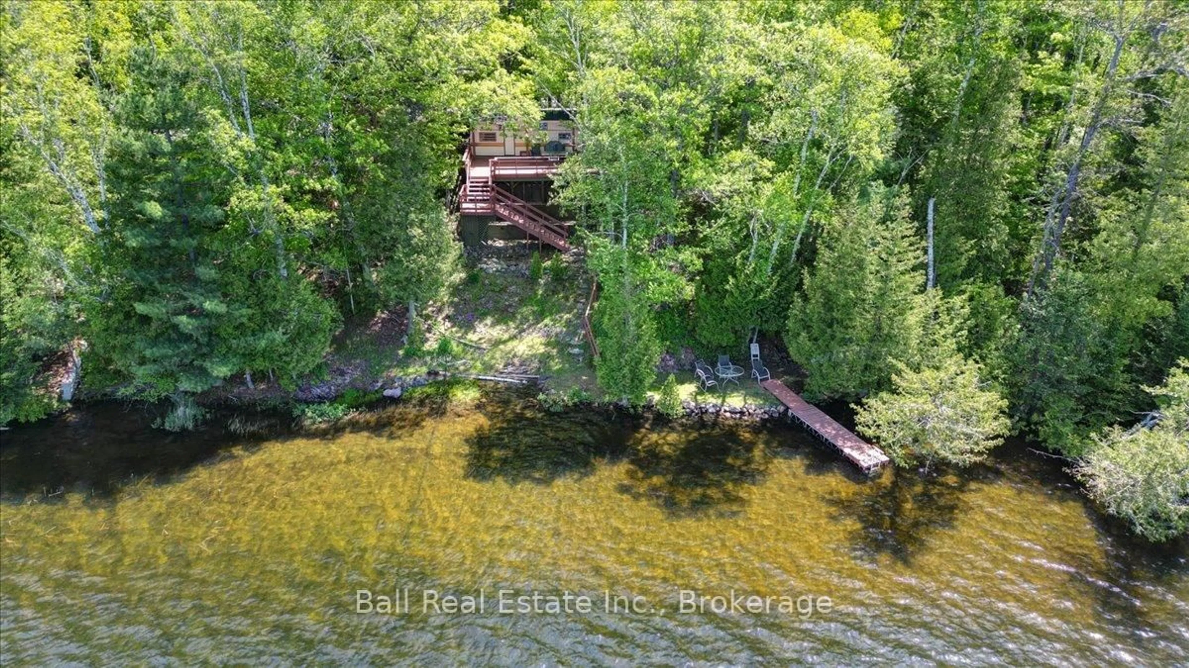 A pic from outside/outdoor area/front of a property/back of a property/a pic from drone, water/lake/river/ocean view for 191 Lakeview Rd, Bancroft Ontario K0L 1C0
