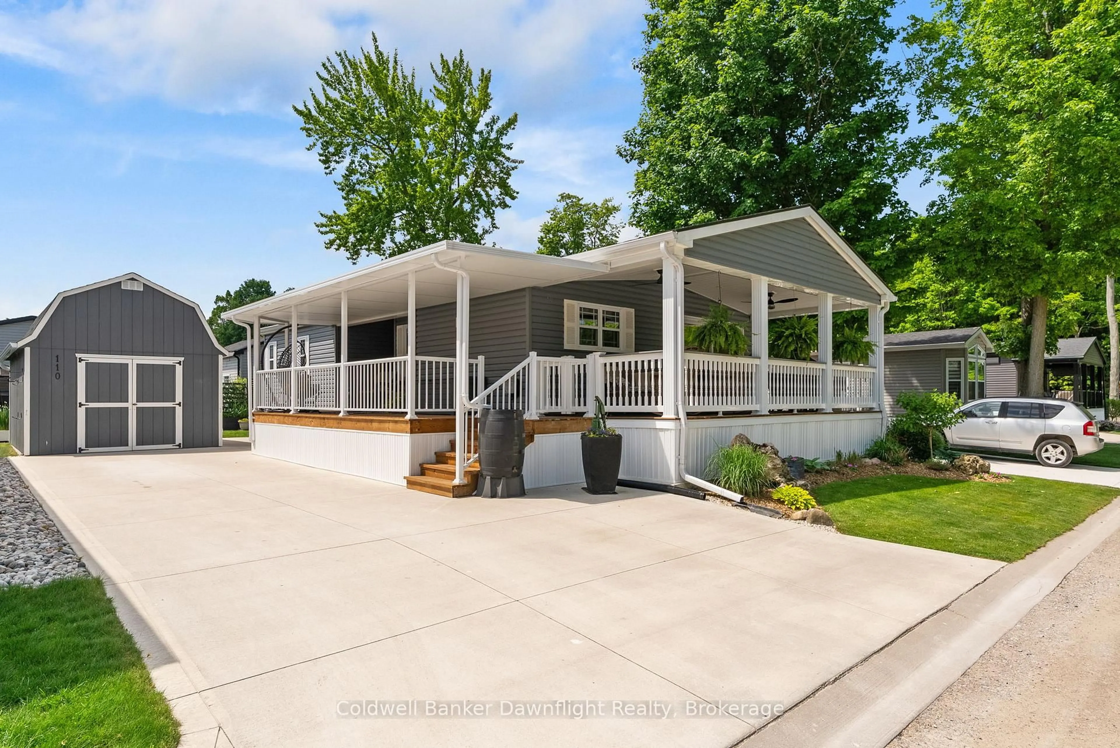 Home with vinyl exterior material, street for 36501 Dashwood Rd #110, South Huron Ontario N0M 1N0