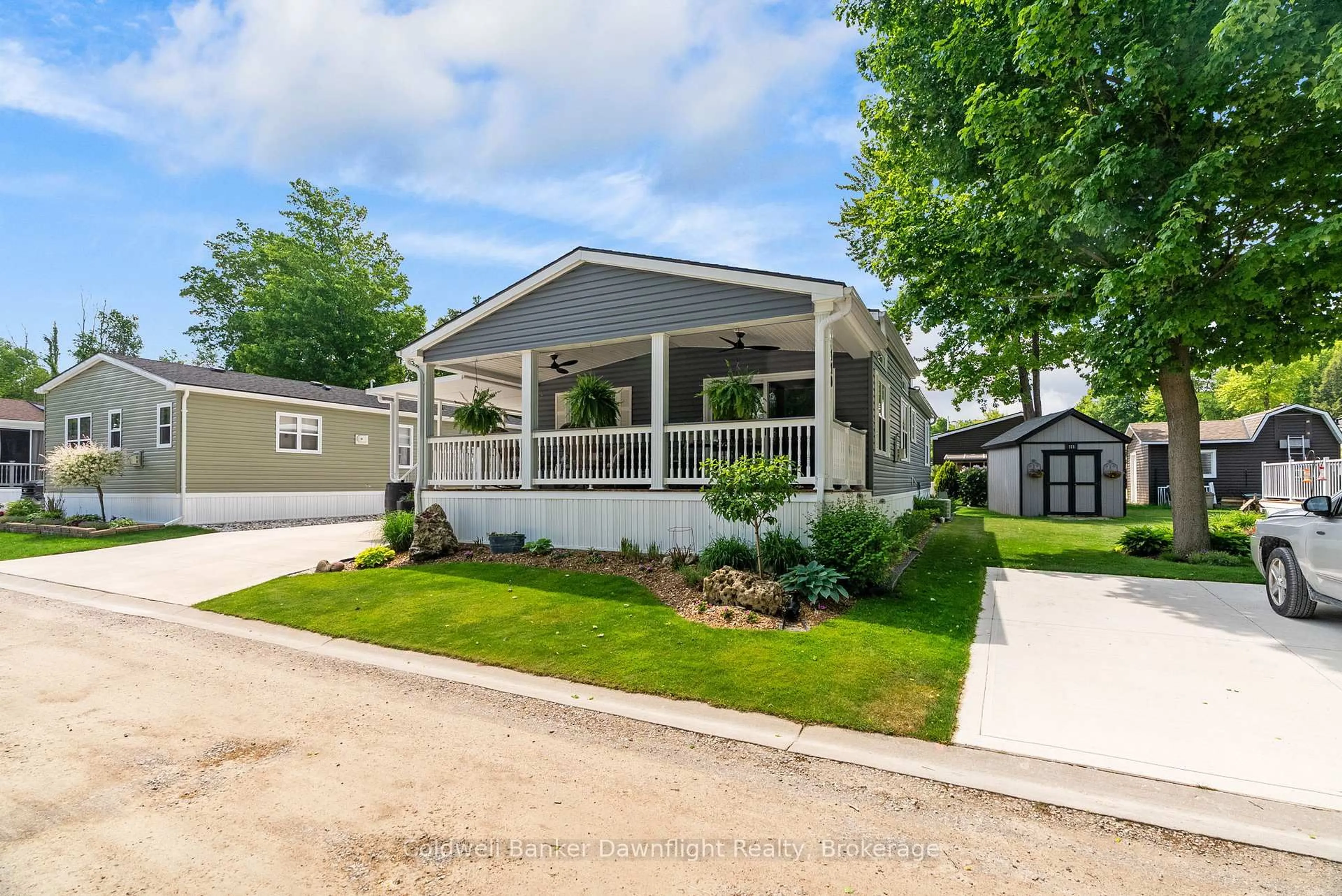 Home with vinyl exterior material, street for 36501 Dashwood Rd #110, South Huron Ontario N0M 1N0