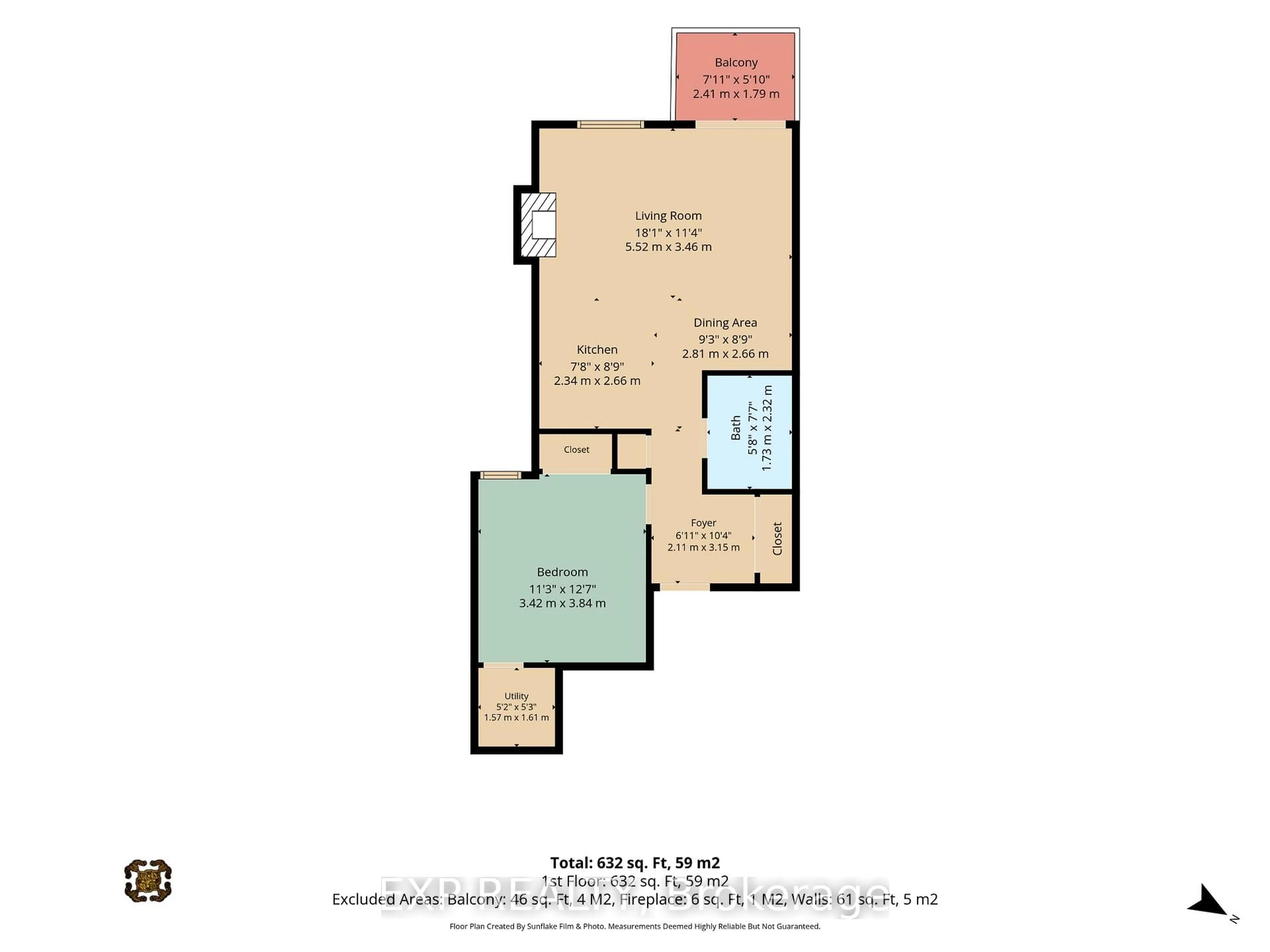 Floor plan for 6 Grove Ave #305, Ottawa Ontario K1S 3A6