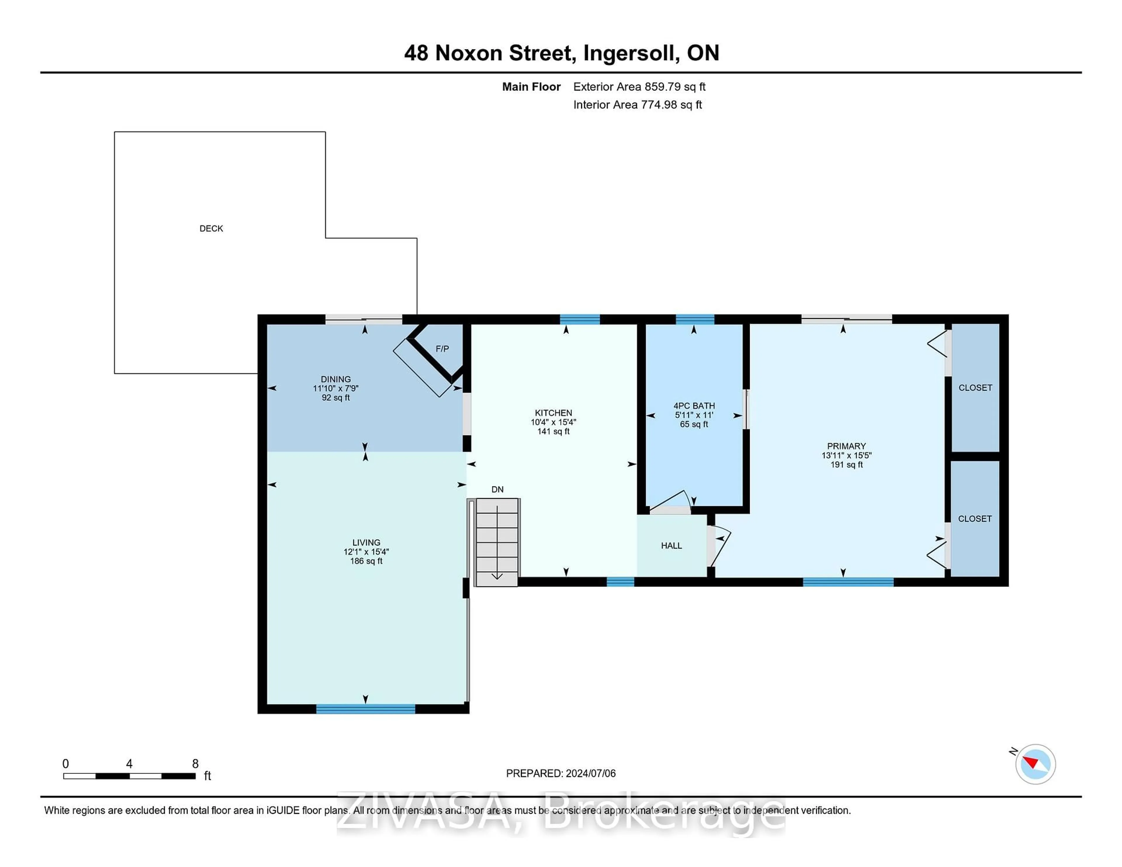 Floor plan for 48 Noxon St, Ingersoll Ontario N5C 1B7