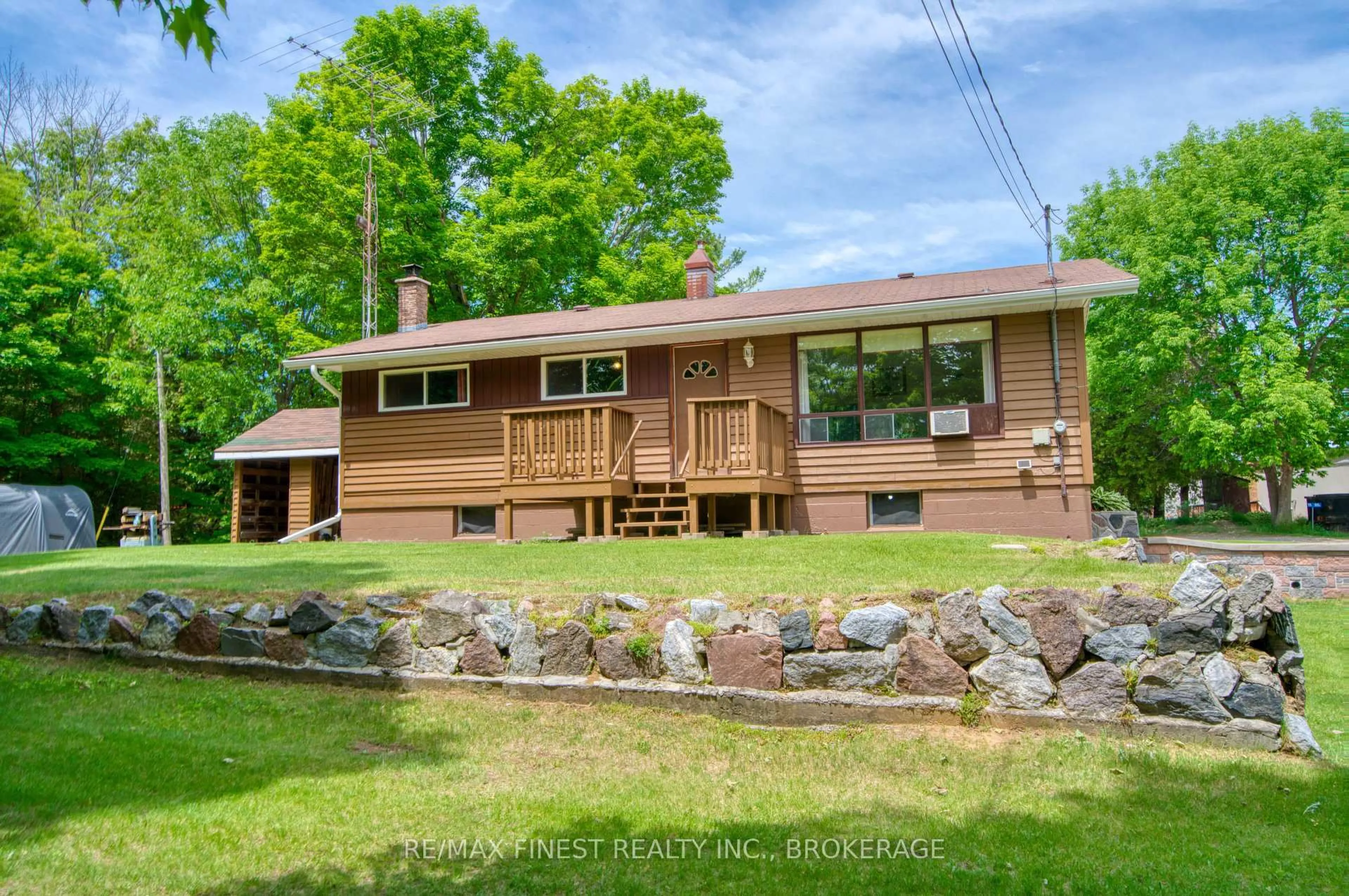 A pic from outside/outdoor area/front of a property/back of a property/a pic from drone, water/lake/river/ocean view for 1015A Legion Rd, Sharbot Lake Ontario K0H 2P0