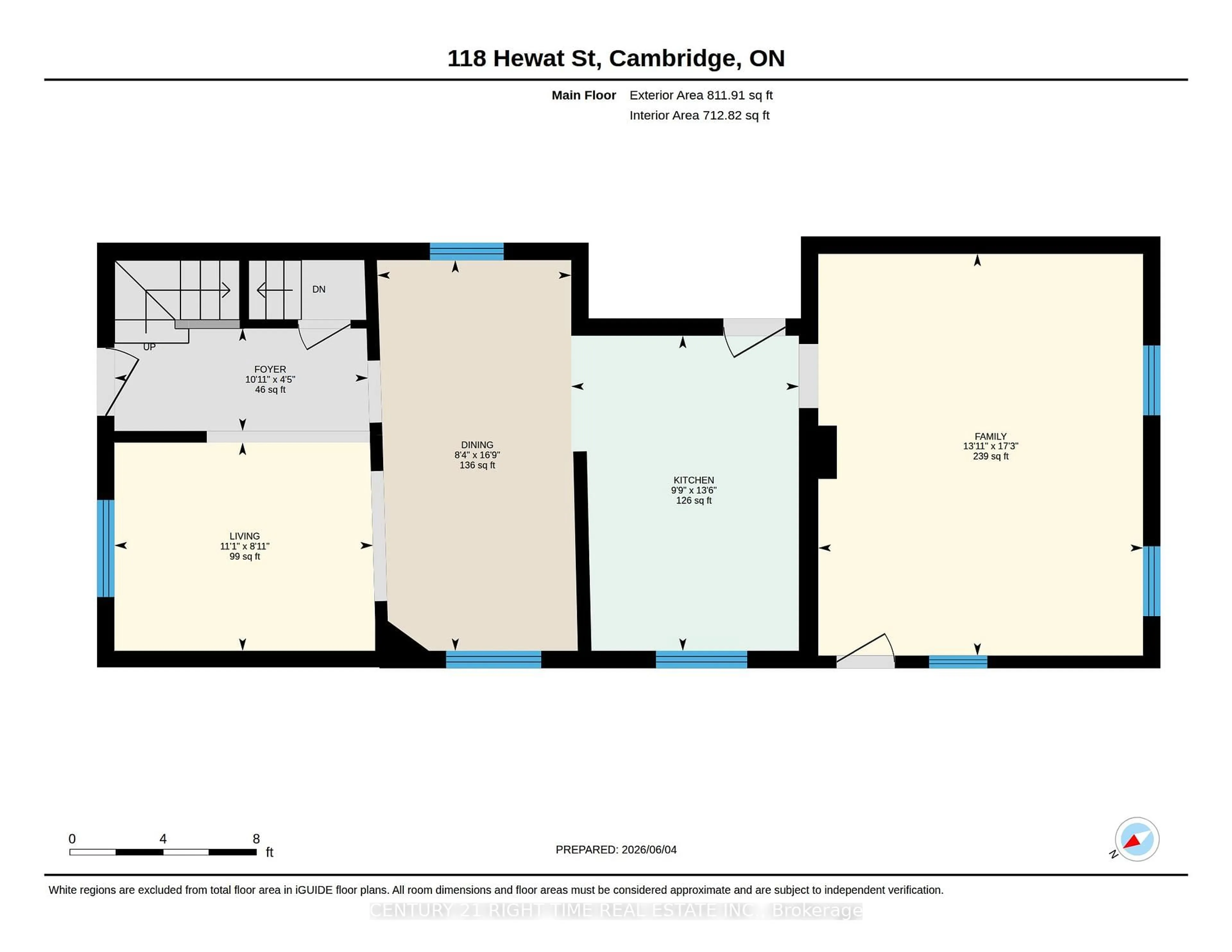 Floor plan for 118 Hewat St, Cambridge Ontario N3H 4H1