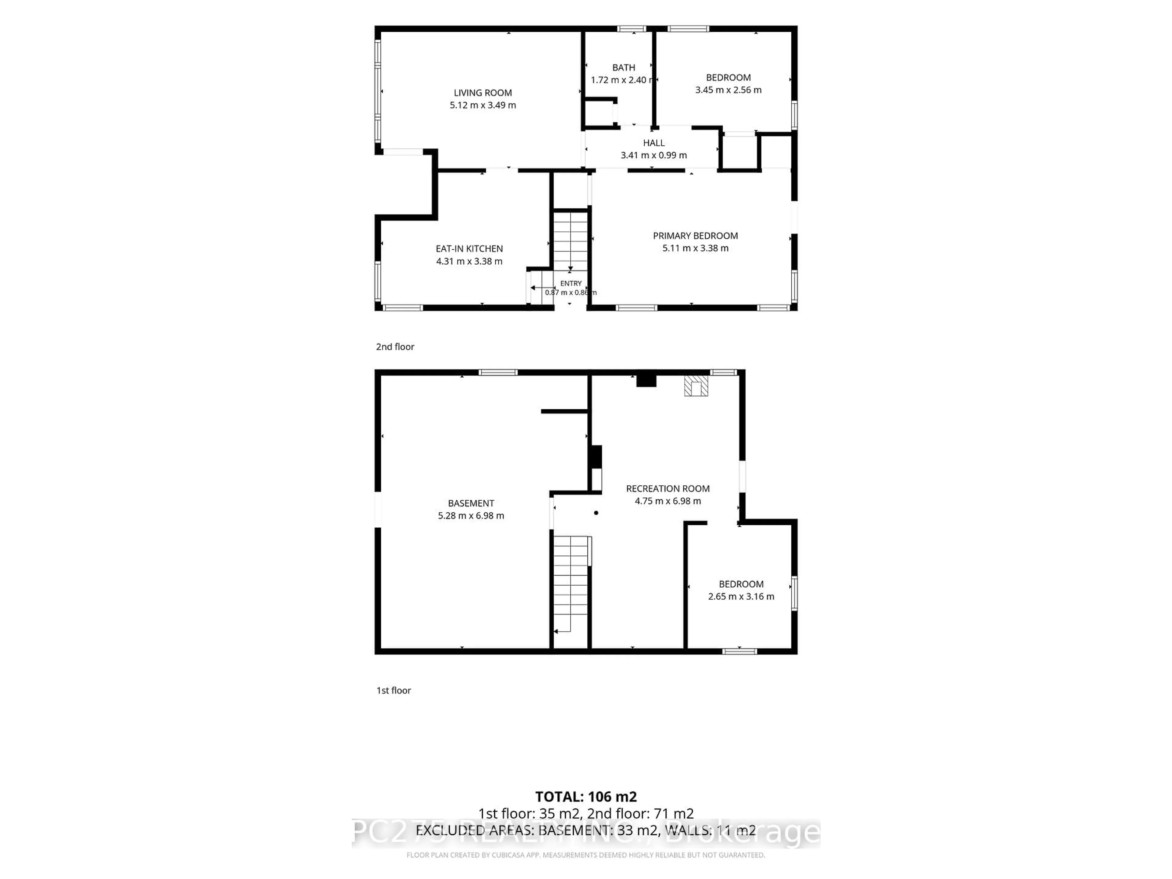 Floor plan for 204 Taylor St, London East Ontario N5Y 2J5