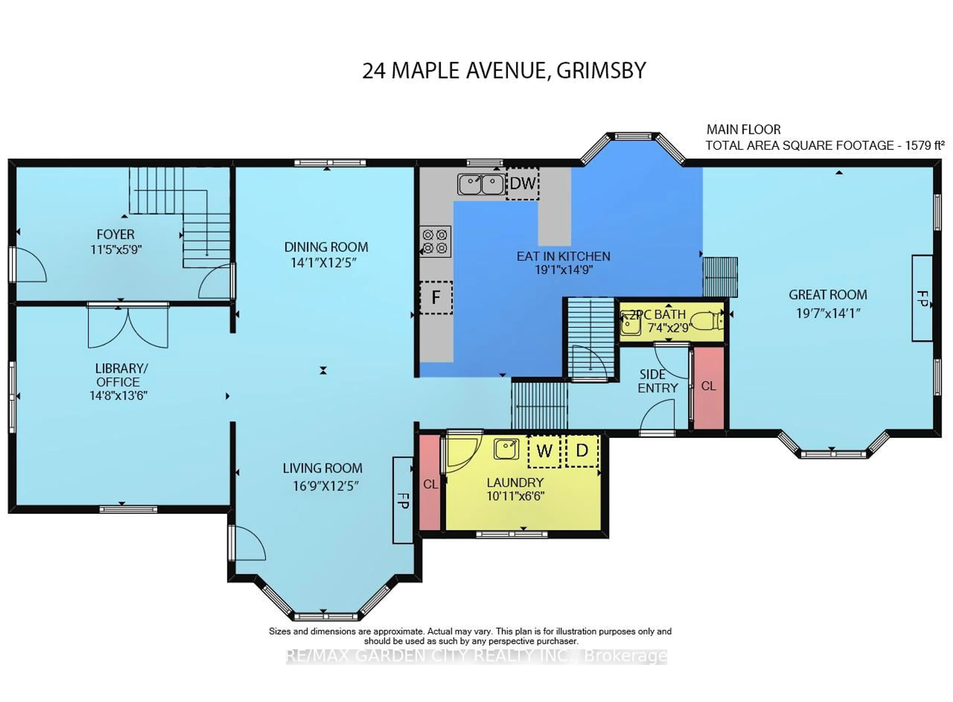 Floor plan for 24-26 MAPLE Ave, Grimsby Ontario L3M 3B6