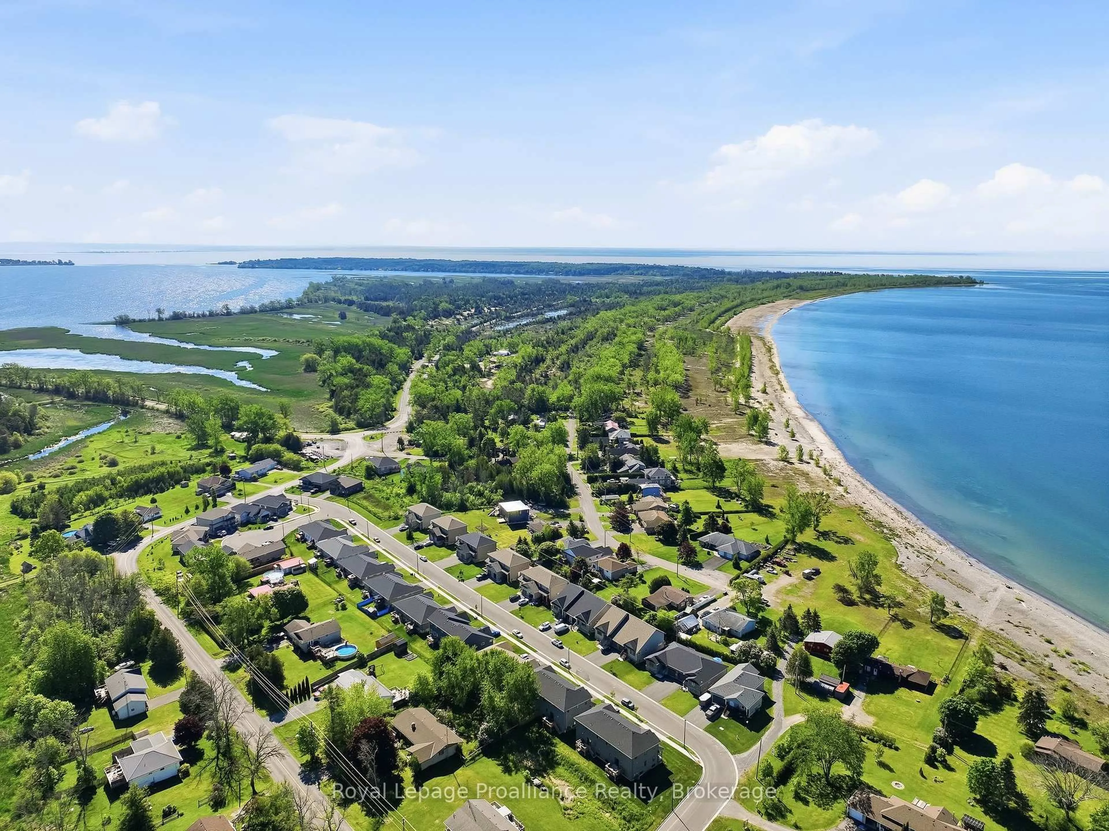 A pic from outside/outdoor area/front of a property/back of a property/a pic from drone, water/lake/river/ocean view for 33 Rabbit Rd, Brighton Ontario K0K 1H0