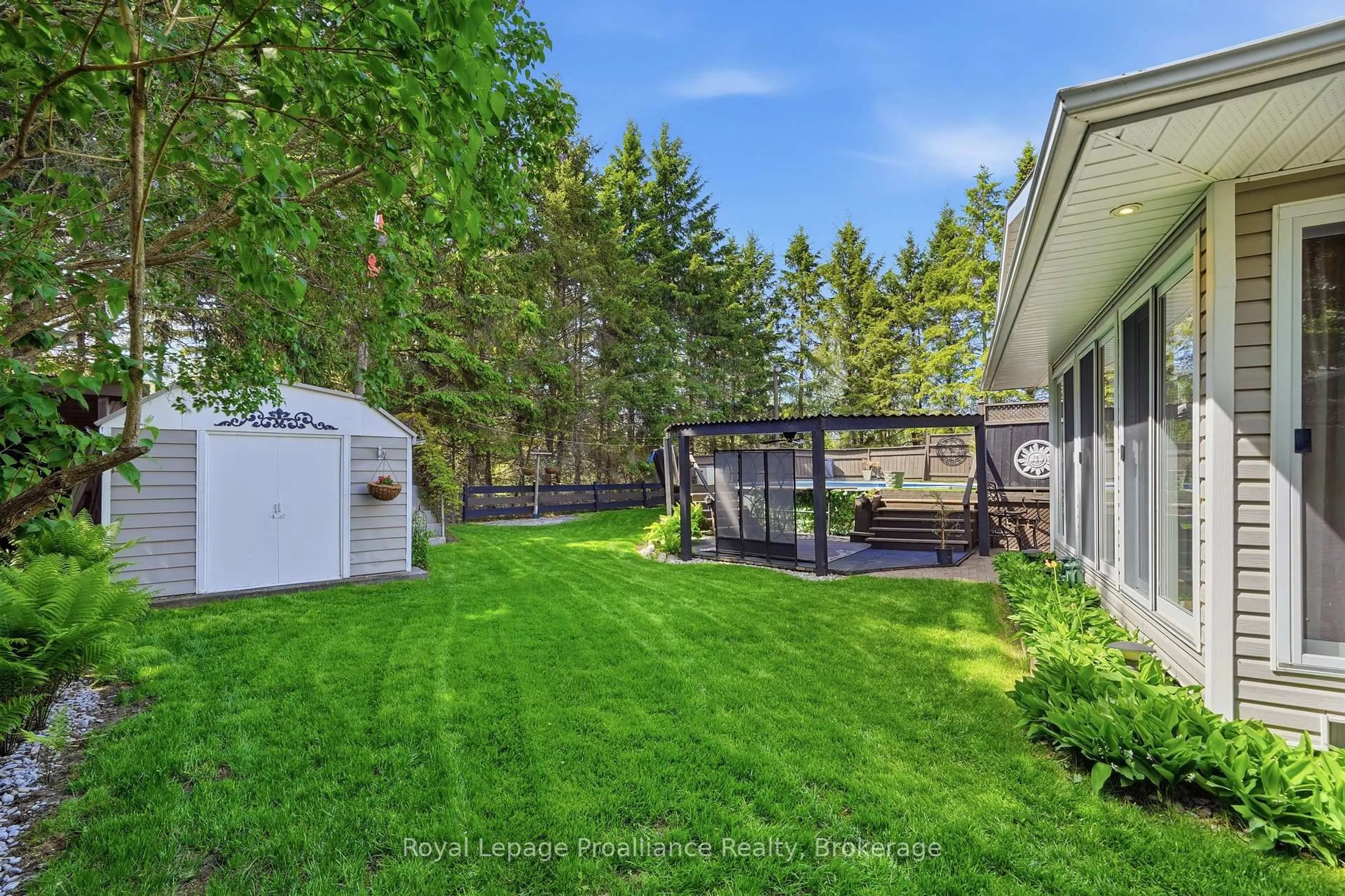 Patio, forest/trees view for 445 Highway 49, Prince Edward County Ontario K0K 2T0