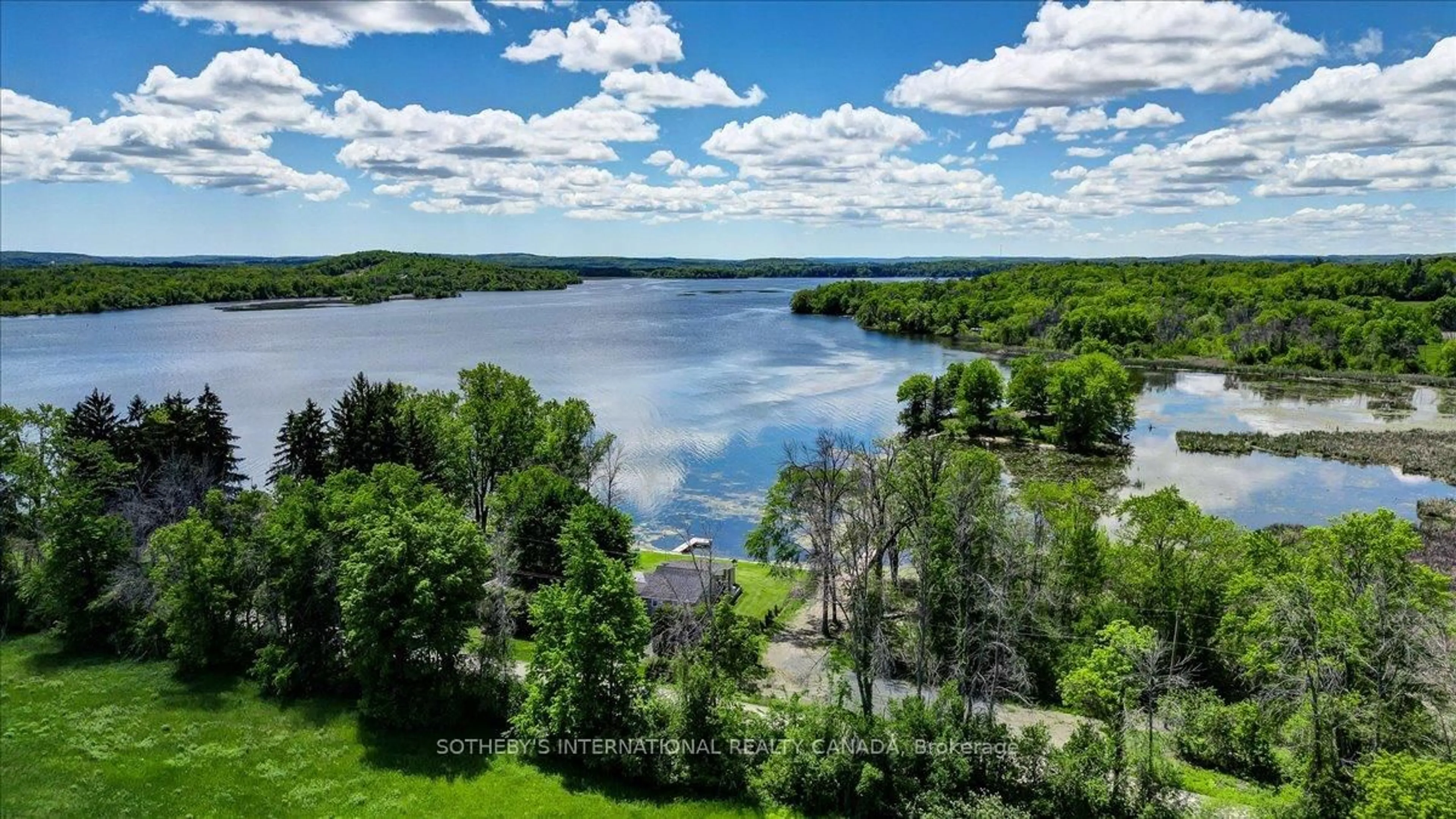 A pic from outside/outdoor area/front of a property/back of a property/a pic from drone, water/lake/river/ocean view for 34 Bradley Bay Rd, Trent Hills Ontario K0L 1L0
