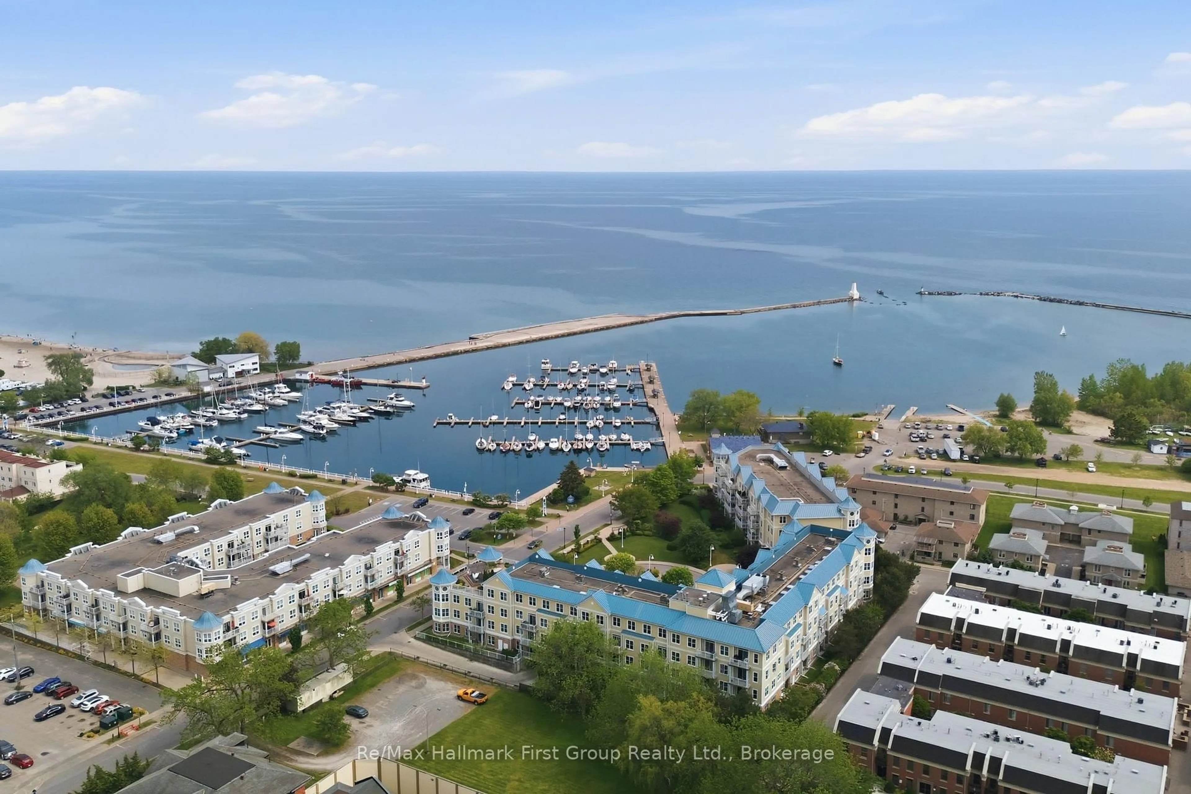 A pic from outside/outdoor area/front of a property/back of a property/a pic from drone, water/lake/river/ocean view for 145 Third St, Cobourg Ontario K9A 5X1