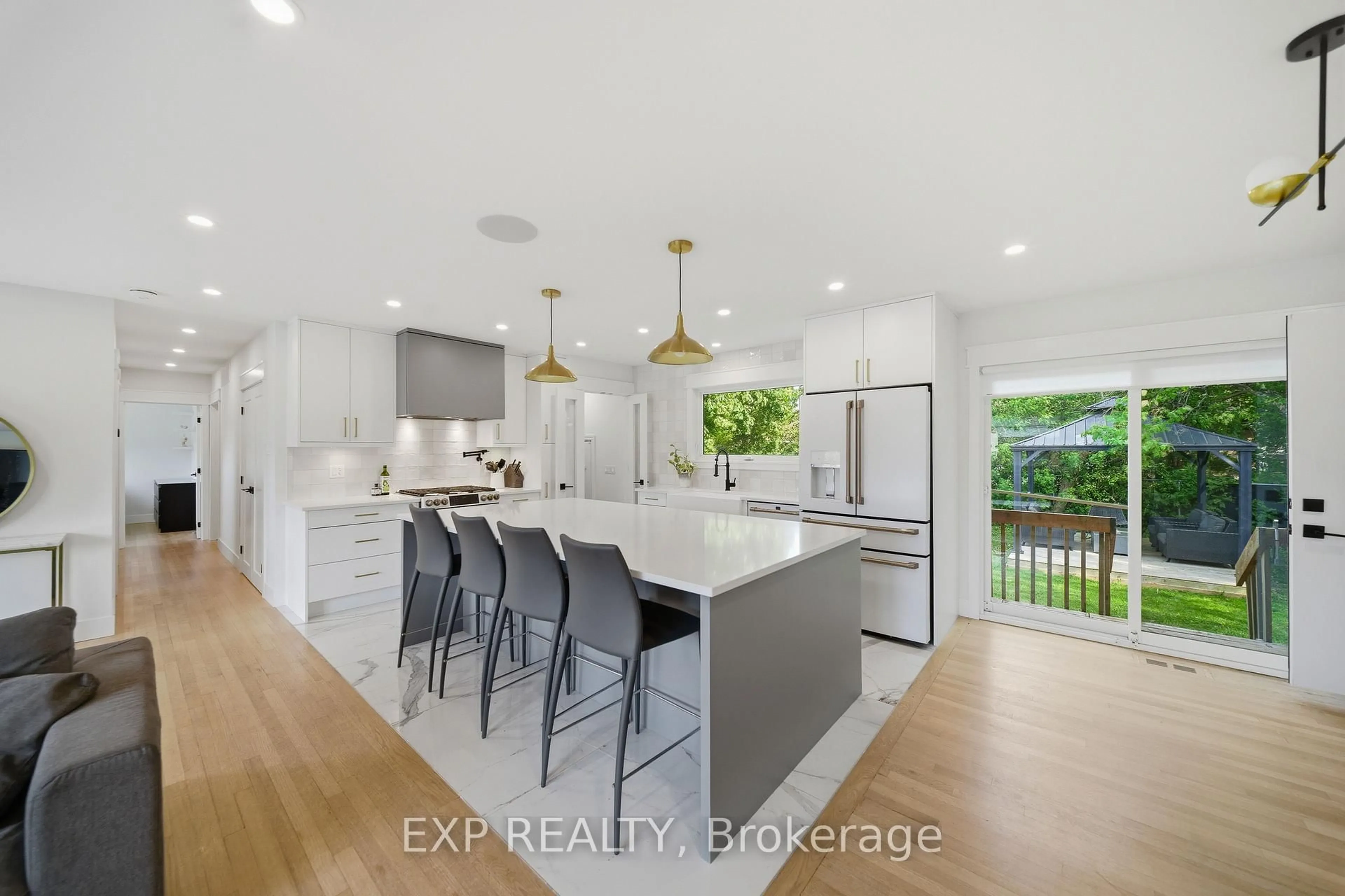 Open concept kitchen, ceramic/tile floor for 78 Chippewa Ave, Ottawa Ontario K2G 1Y4