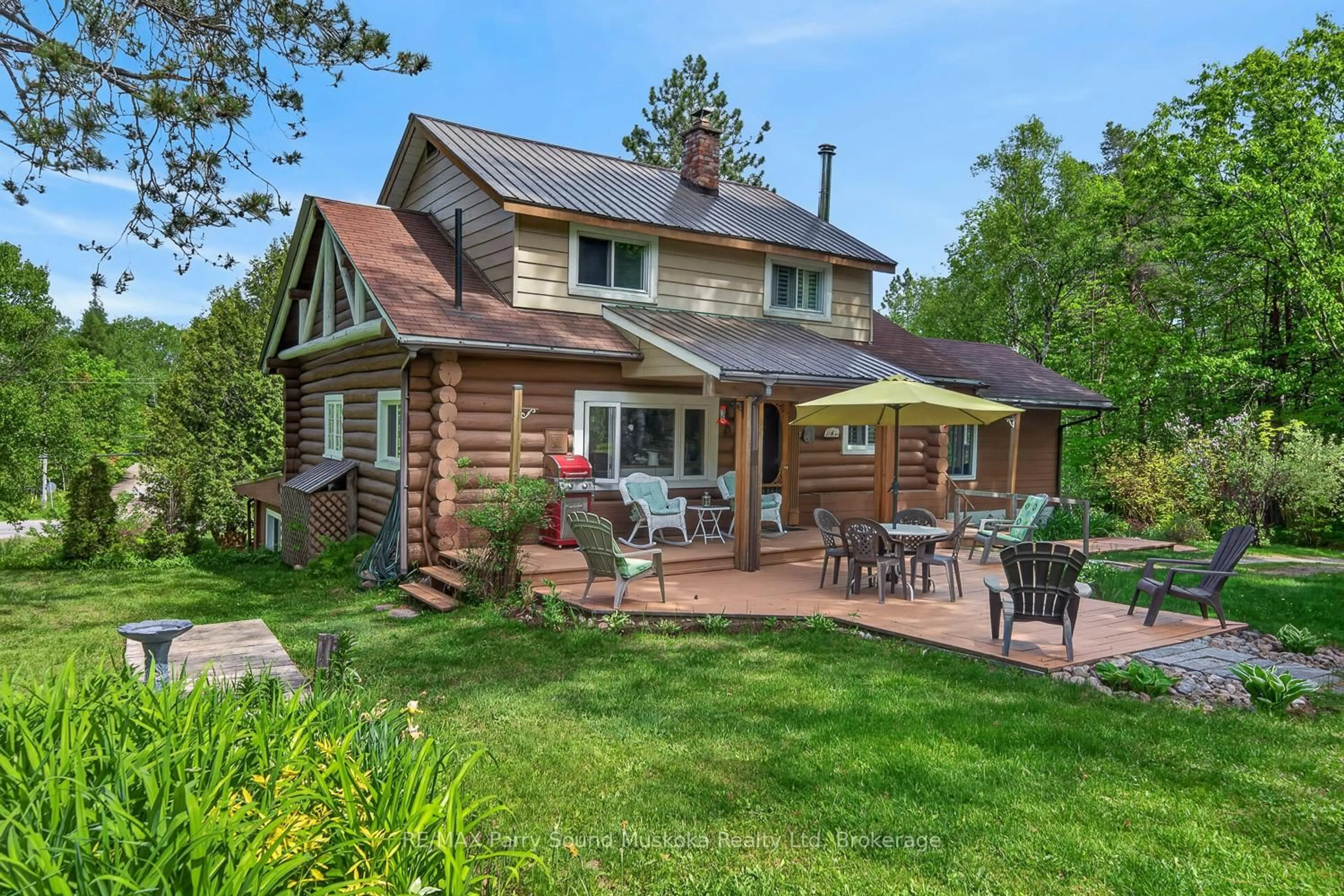 Home with brick exterior material, unknown for 203 Horseshoe Lake Rd, Seguin Ontario P2A 2W8