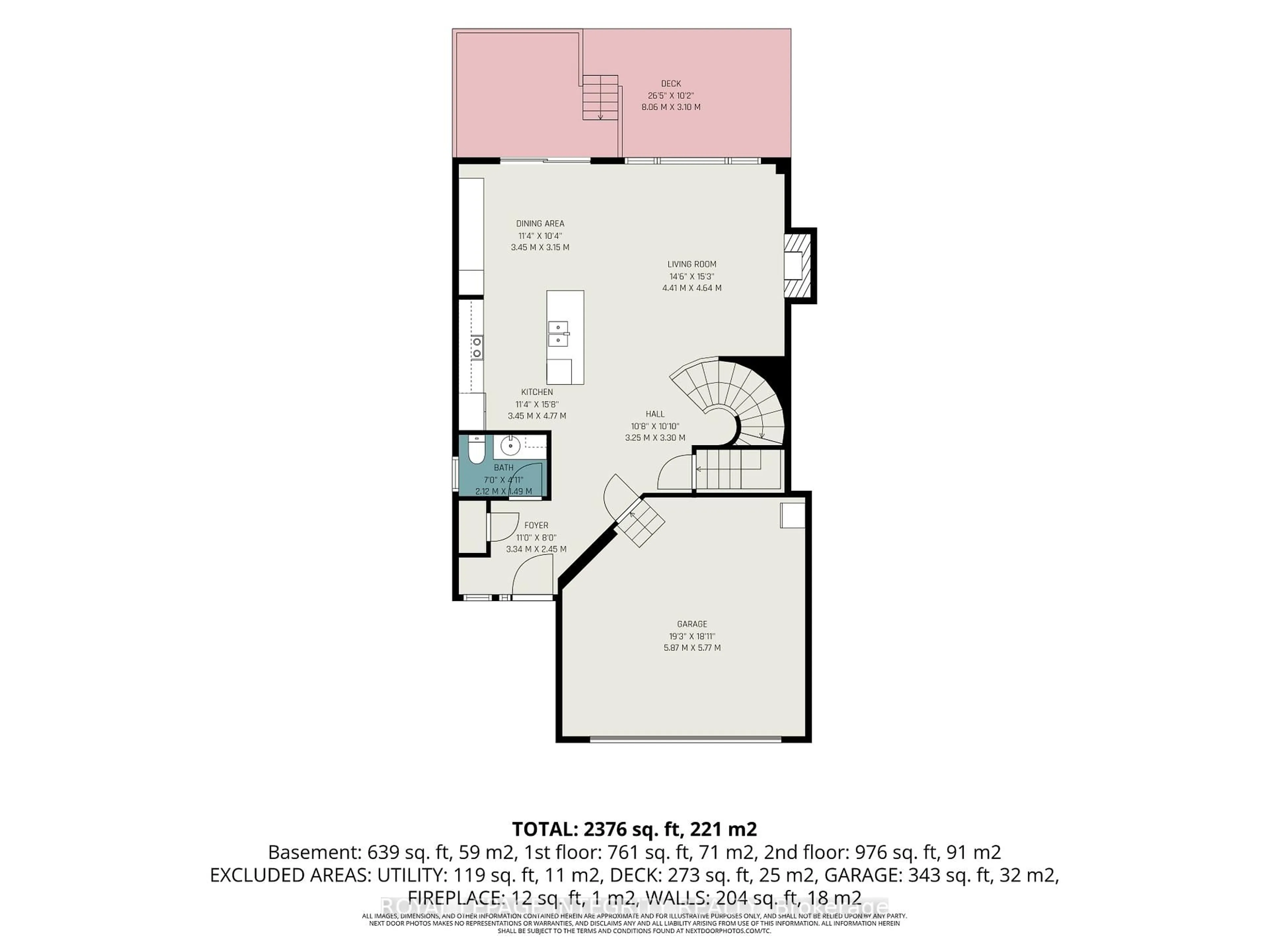 Floor plan for 174 Bert Hall St, Arnprior Ontario K7S 0H1