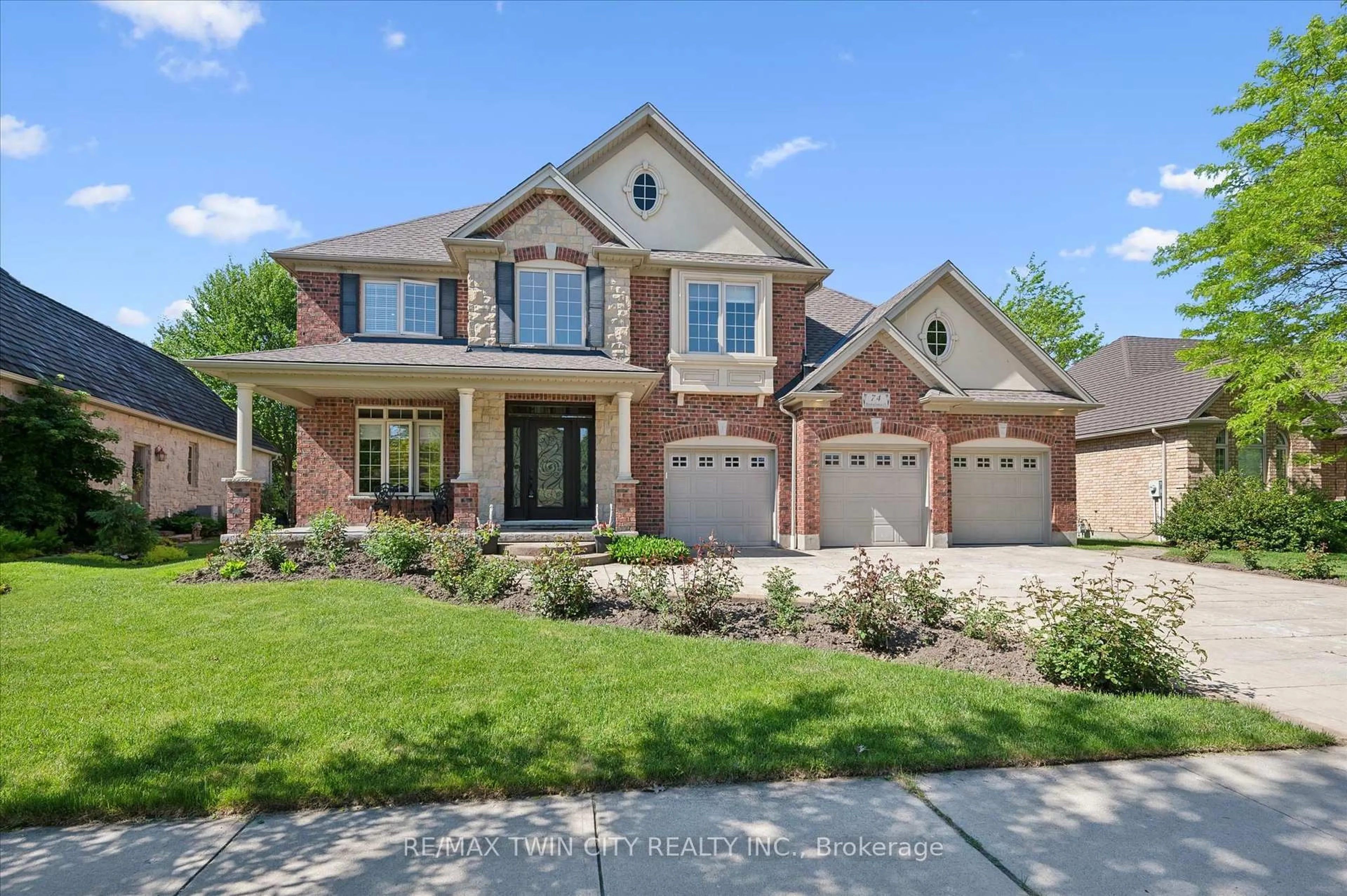 Home with brick exterior material, street for 74 Pennsylvania Cres, Kitchener Ontario N2P 2S6