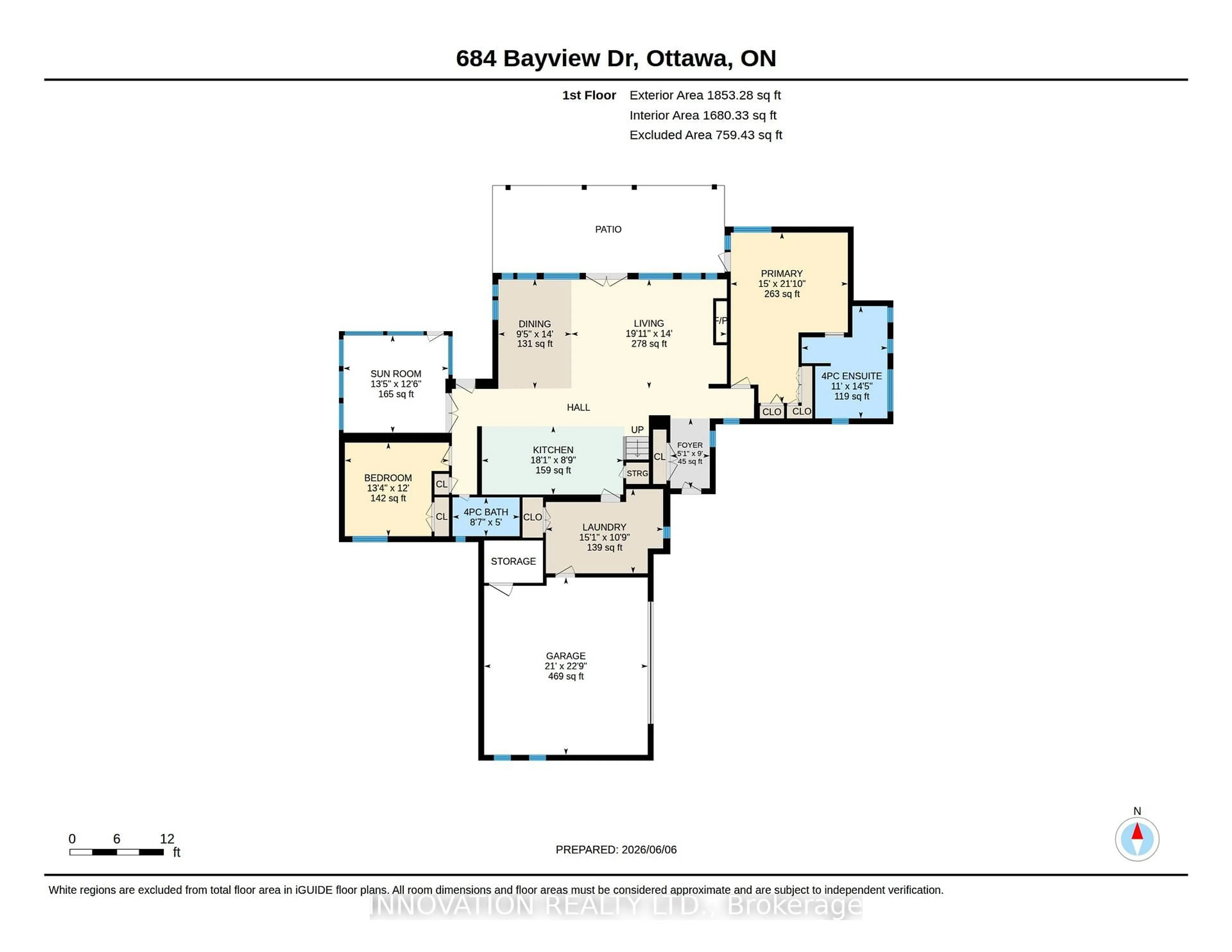Floor plan for 684 Bayview Dr, Ottawa Ontario K0A 3M0