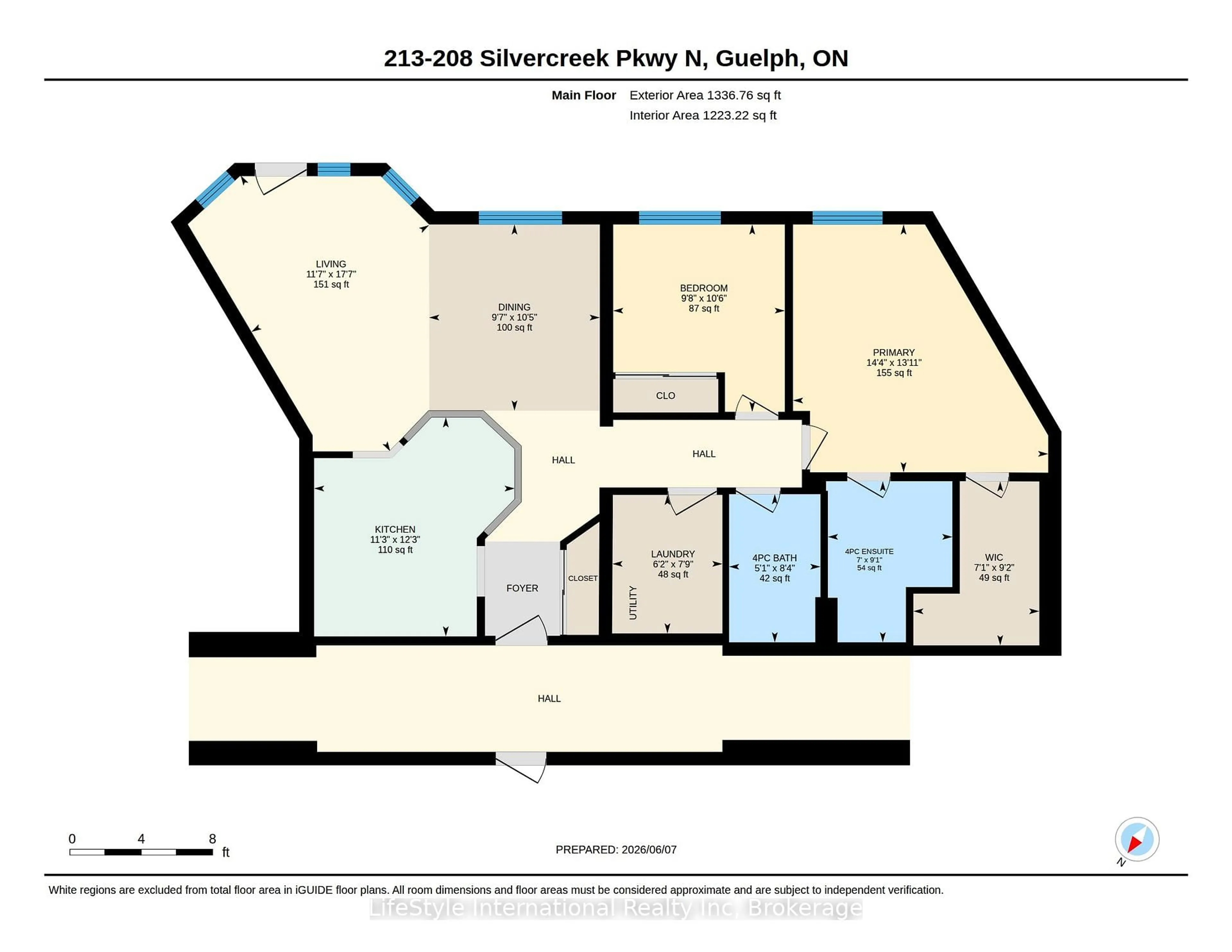 Floor plan for 208 Silvercreek Pkwy #213, Guelph Ontario N1H 8H2