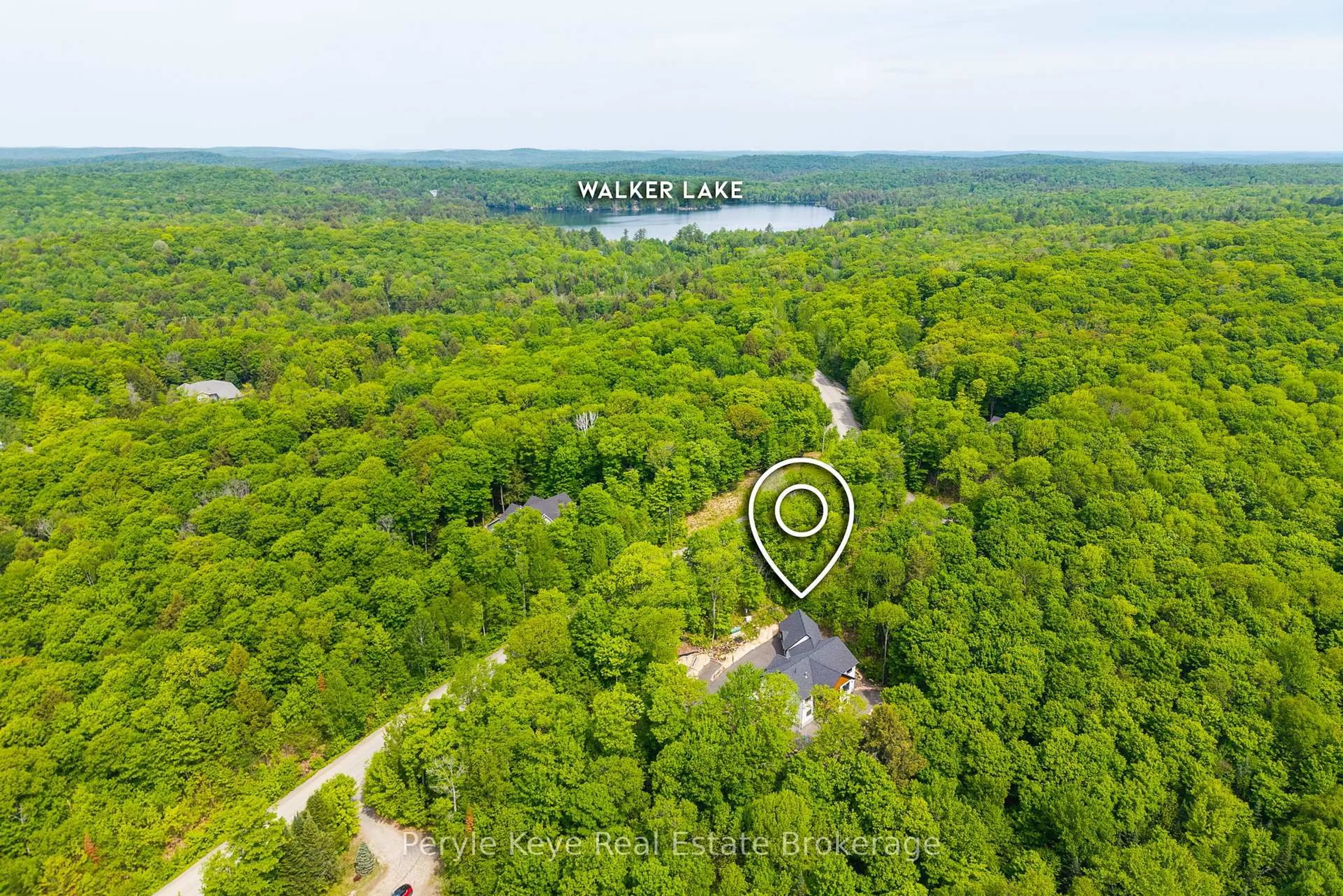A pic from outside/outdoor area/front of a property/back of a property/a pic from drone, water/lake/river/ocean view for 1140 Walkers Glenn Cres, Lake of Bays Ontario P1H 2J6