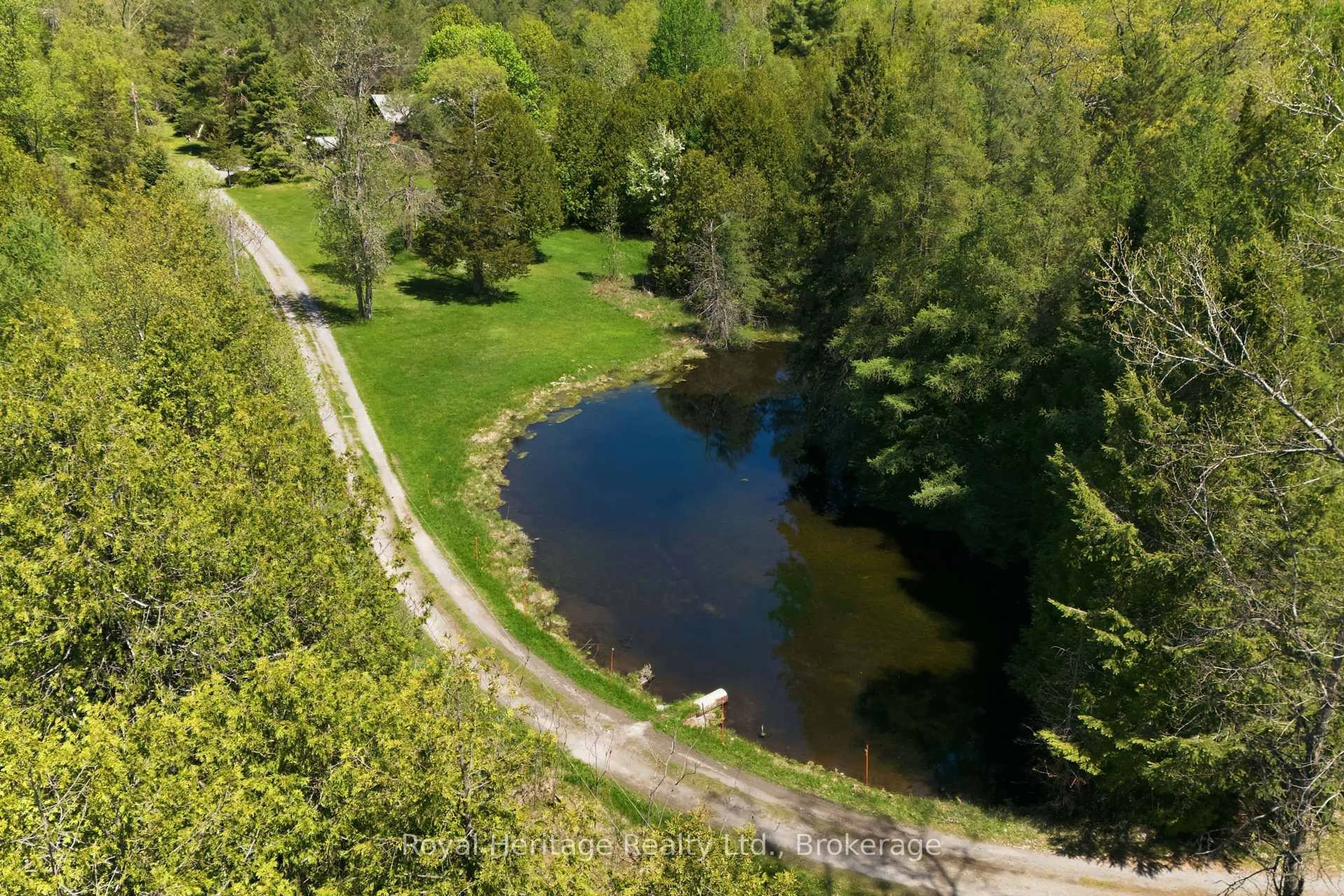 A pic from outside/outdoor area/front of a property/back of a property/a pic from drone, water/lake/river/ocean view for 852 Penryn Rd, Cramahe Ontario K0K 1S0