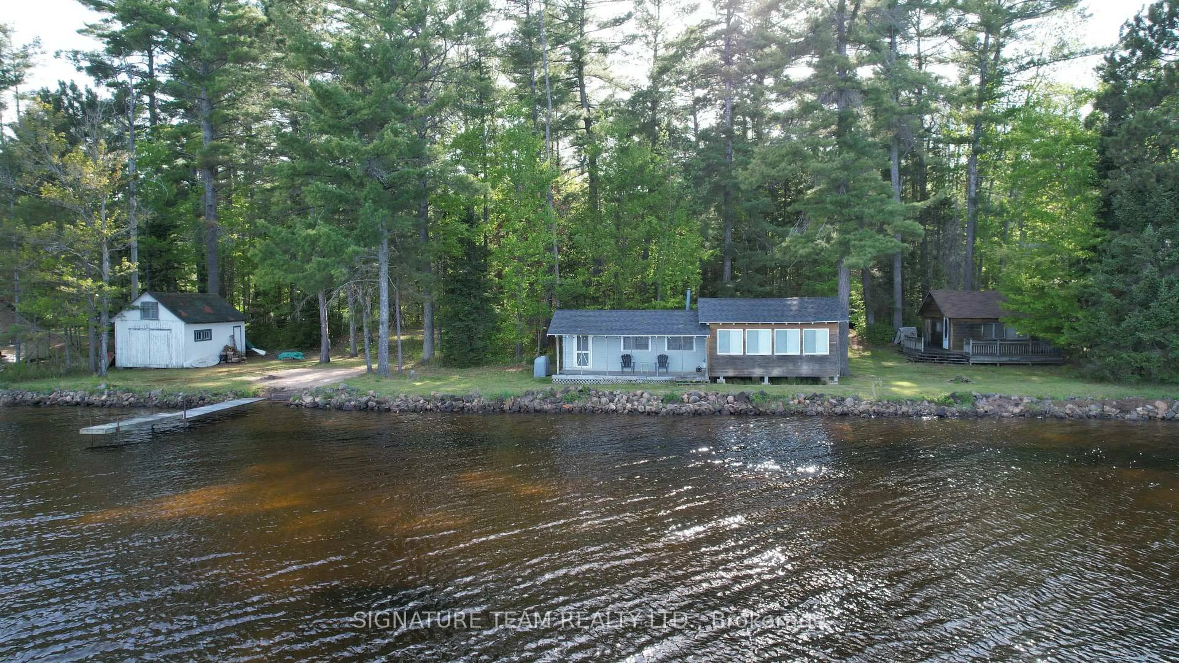 A pic from outside/outdoor area/front of a property/back of a property/a pic from drone, water/lake/river/ocean view for 3660 A Round Lake Rd, Killaloe Ontario K0J 2A0