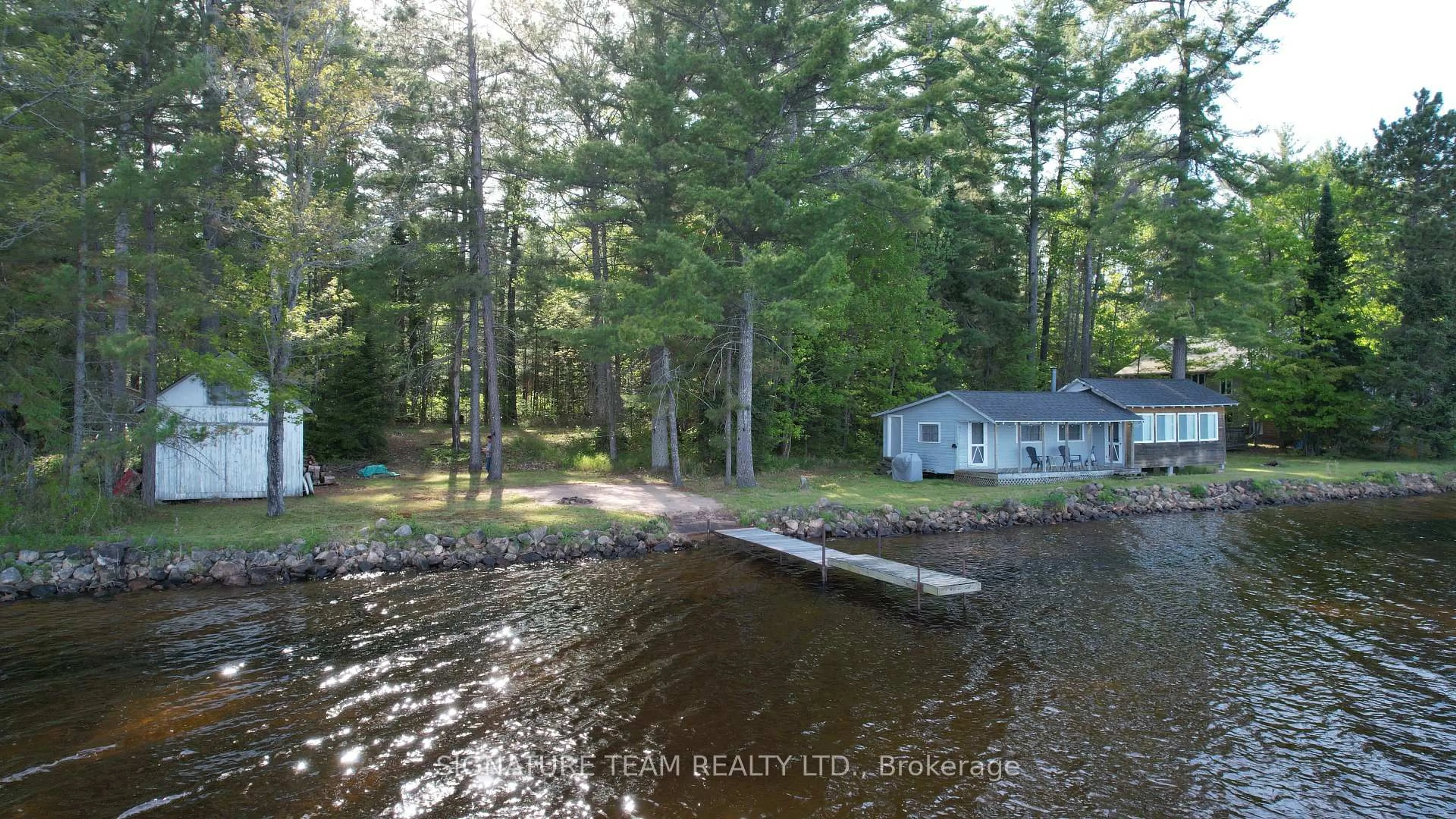 A pic from outside/outdoor area/front of a property/back of a property/a pic from drone, water/lake/river/ocean view for 3660 A Round Lake Rd, Killaloe Ontario K0J 2A0