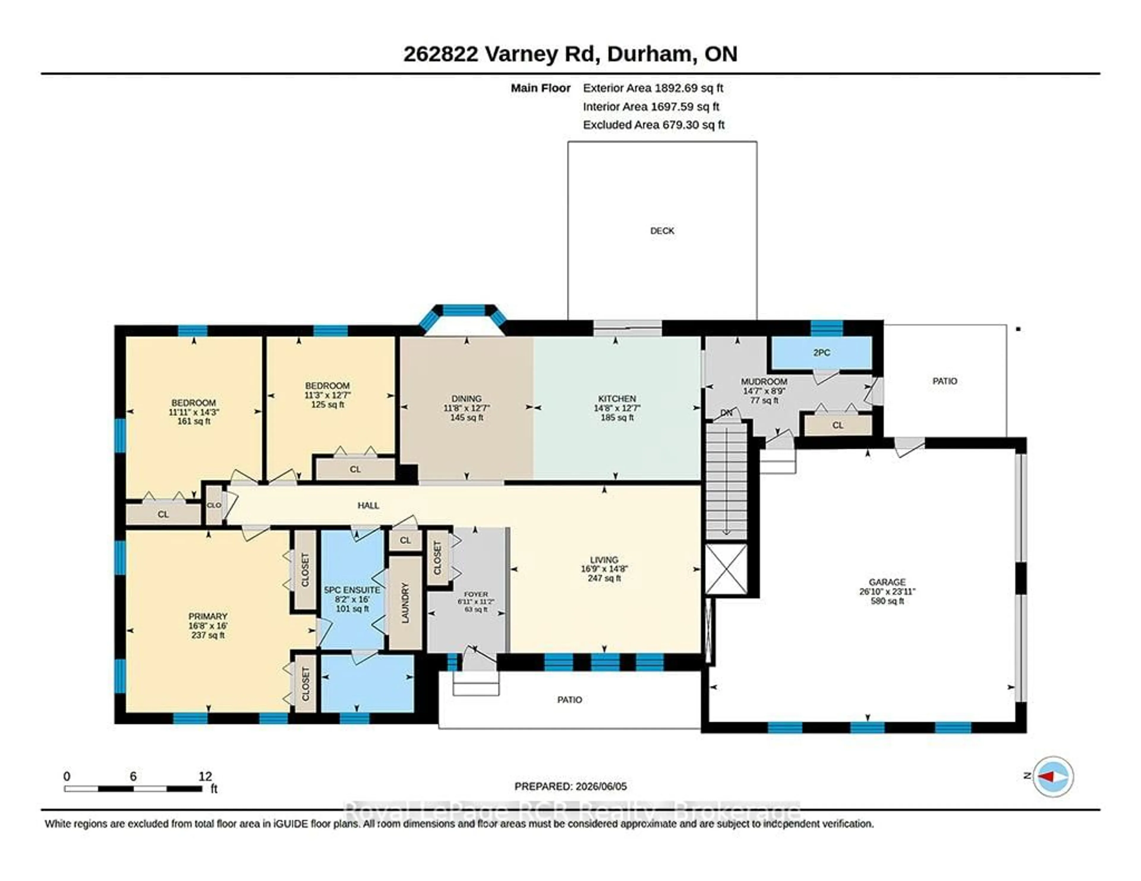 Floor plan for 262822 Varney Rd, West Grey Ontario N0G 1R0