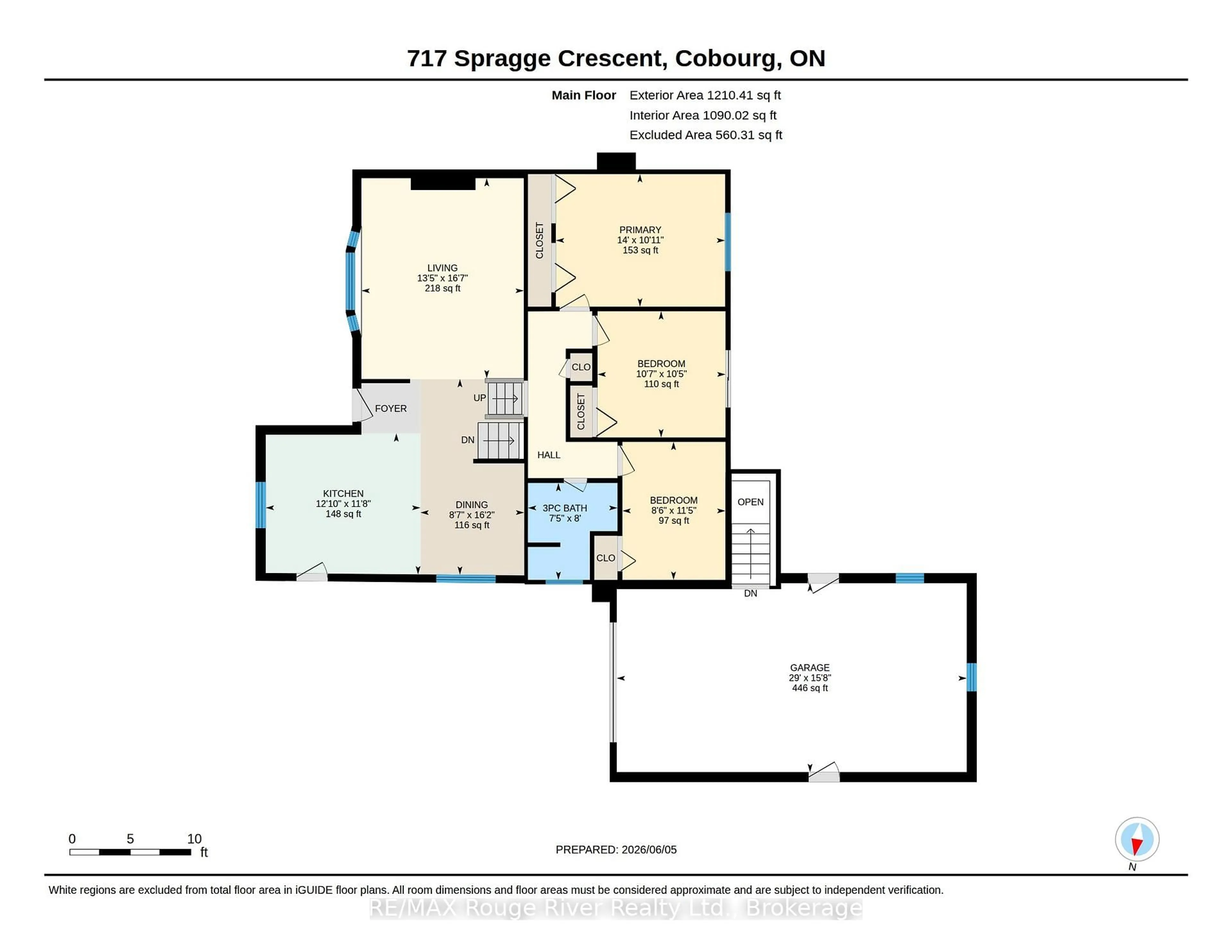 Floor plan for 717 Spragge Cres, Cobourg Ontario K9A 2T6