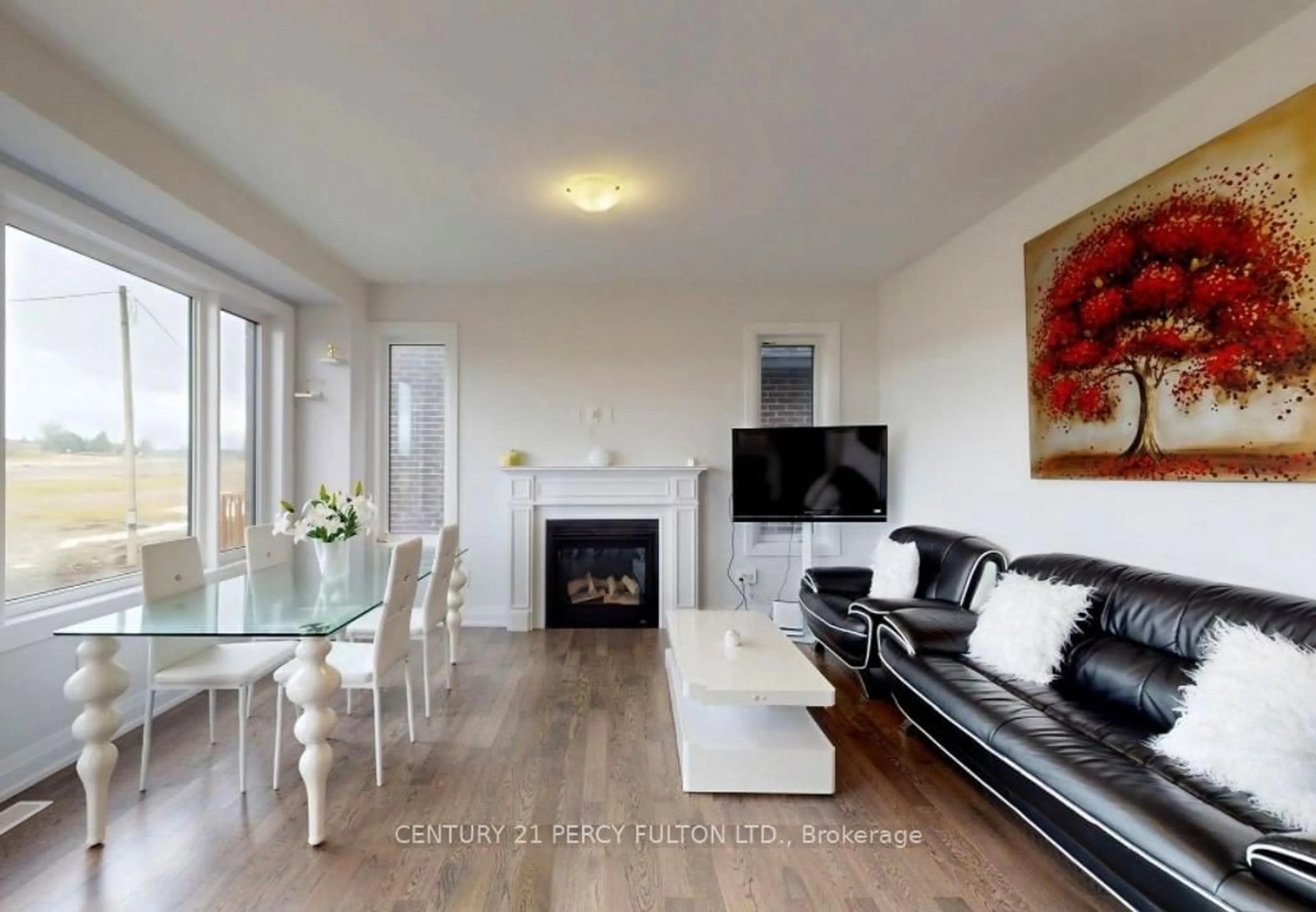 Living room with furniture, wood/laminate floor for 197 St Joseph Rd, Kawartha Lakes Ontario K9V 0R8
