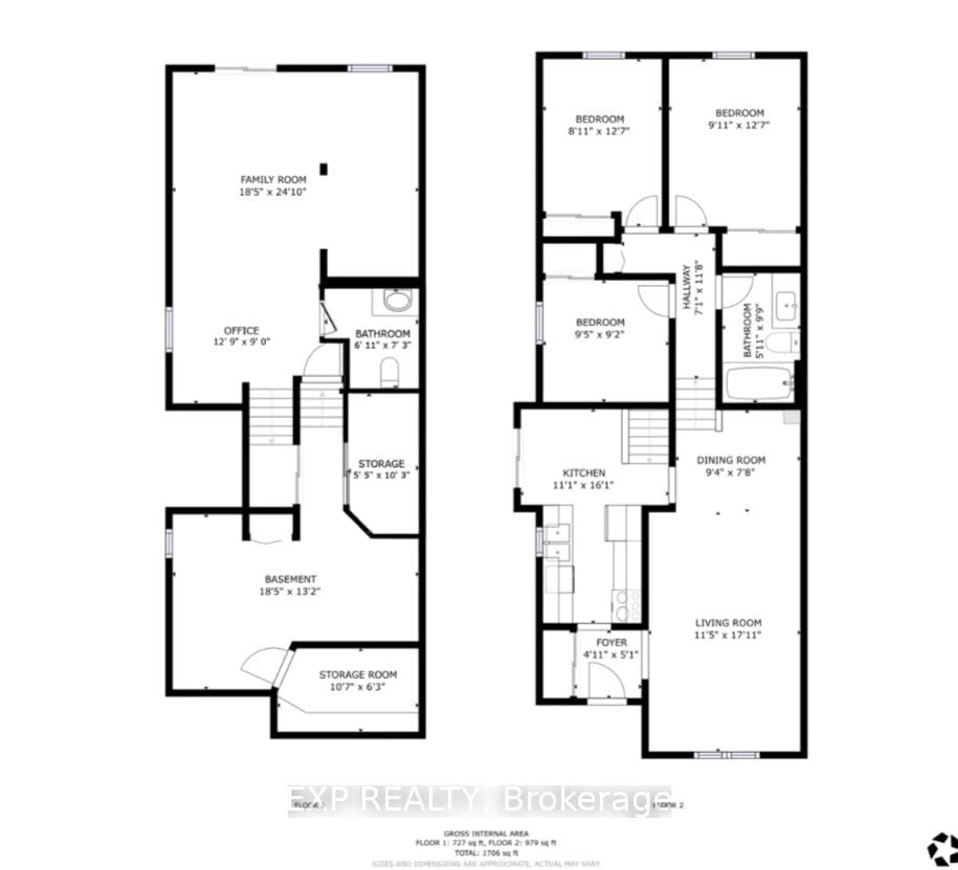 Floor plan for 45 Catalina Crt, Kitchener Ontario N2M 5L9