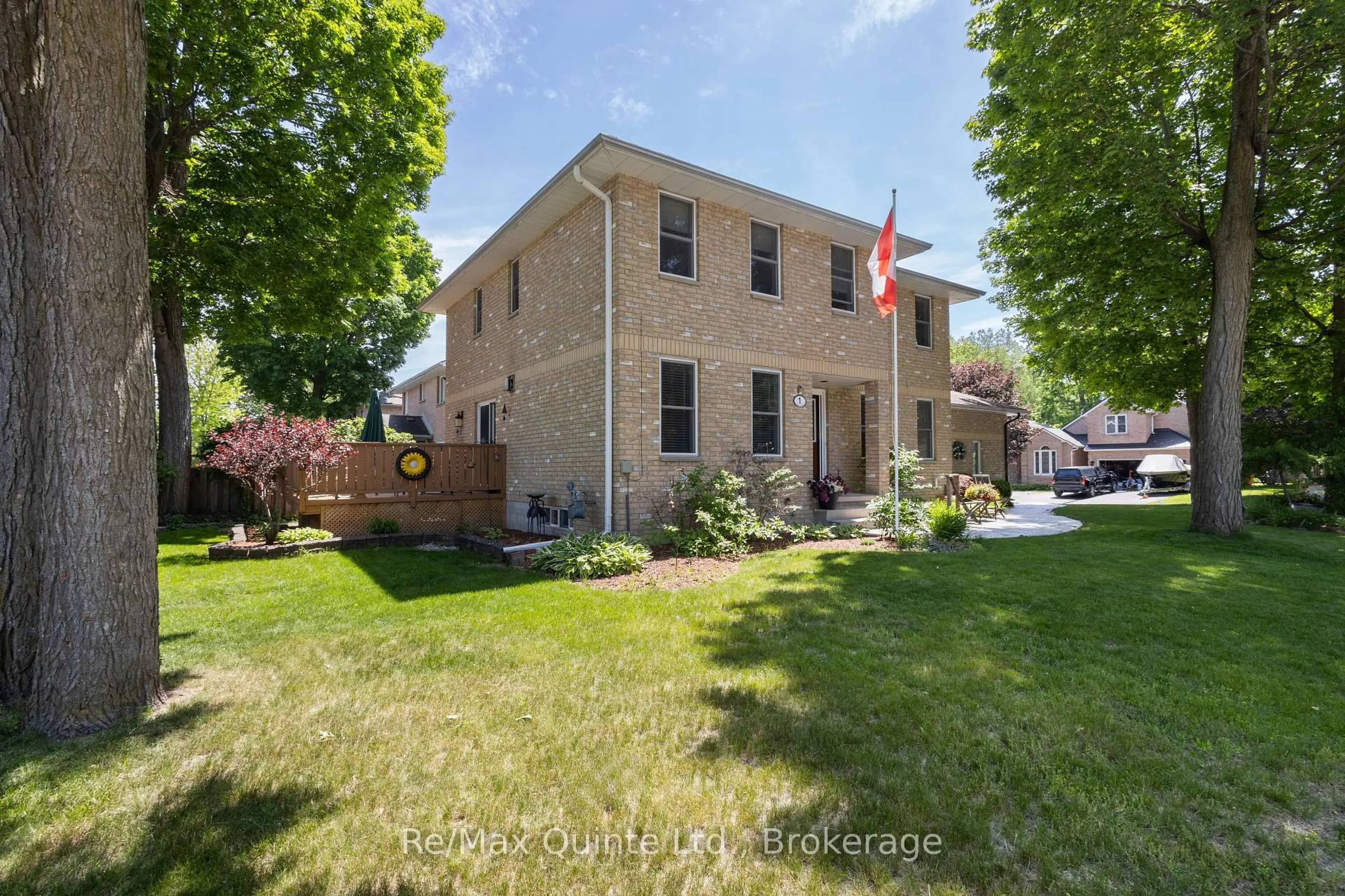 Home with brick exterior material, street for 1 Simmons Crt, Quinte West Ontario K8V 6M9