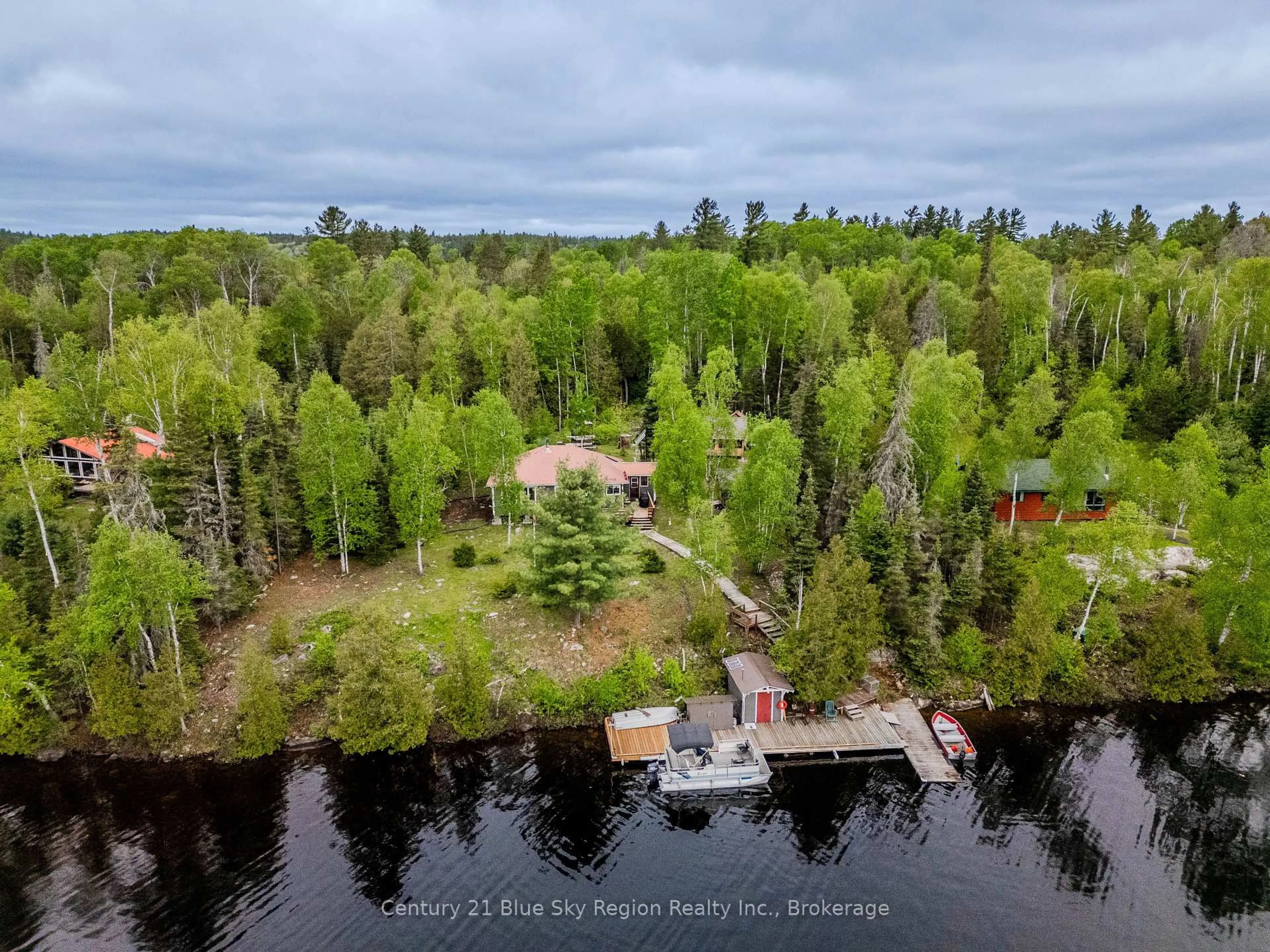 A pic from outside/outdoor area/front of a property/back of a property/a pic from drone, water/lake/river/ocean view for 10385 RABBIT LAKE, Temagami Ontario P0H 2H0