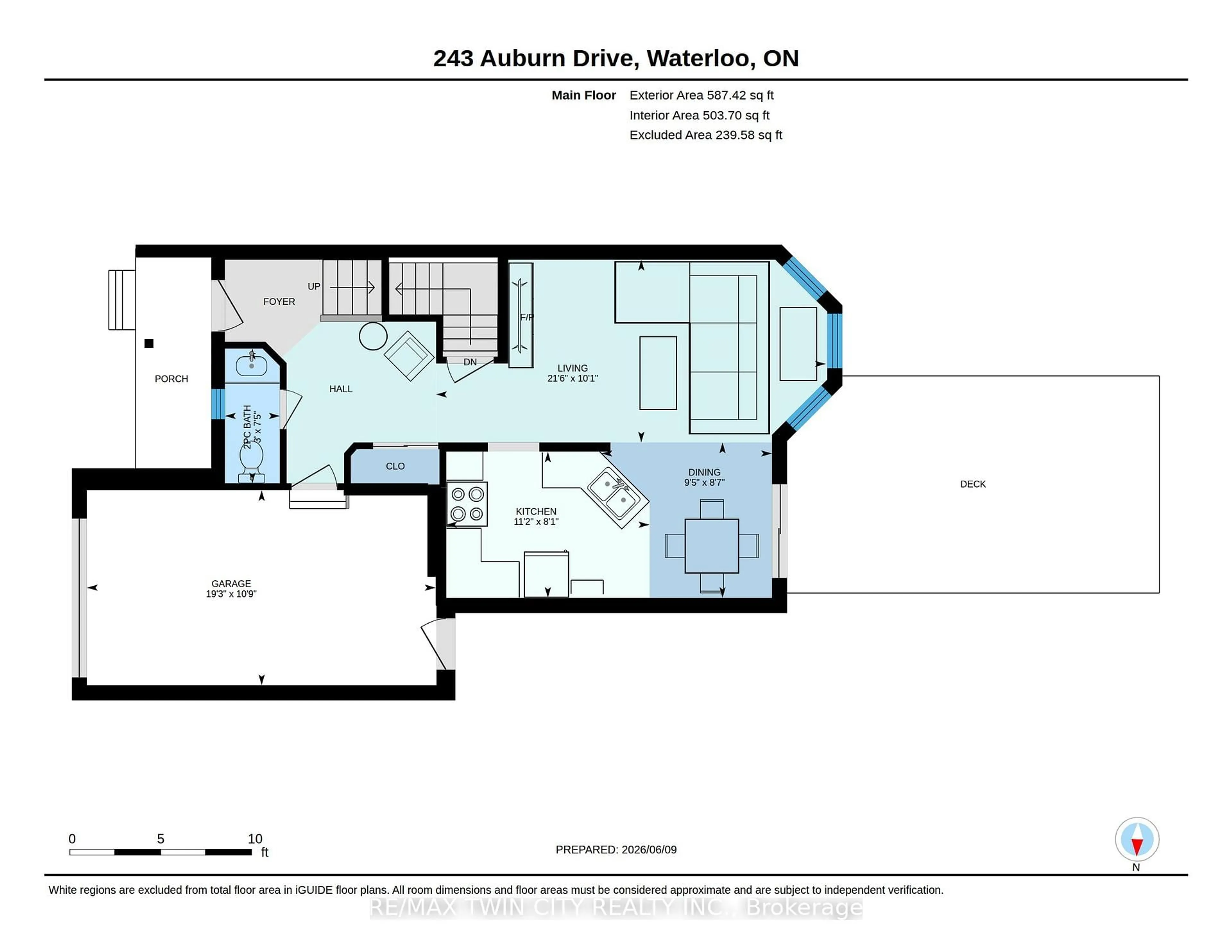 Floor plan for 243 Auburn Dr, Waterloo Ontario N2K 3X7