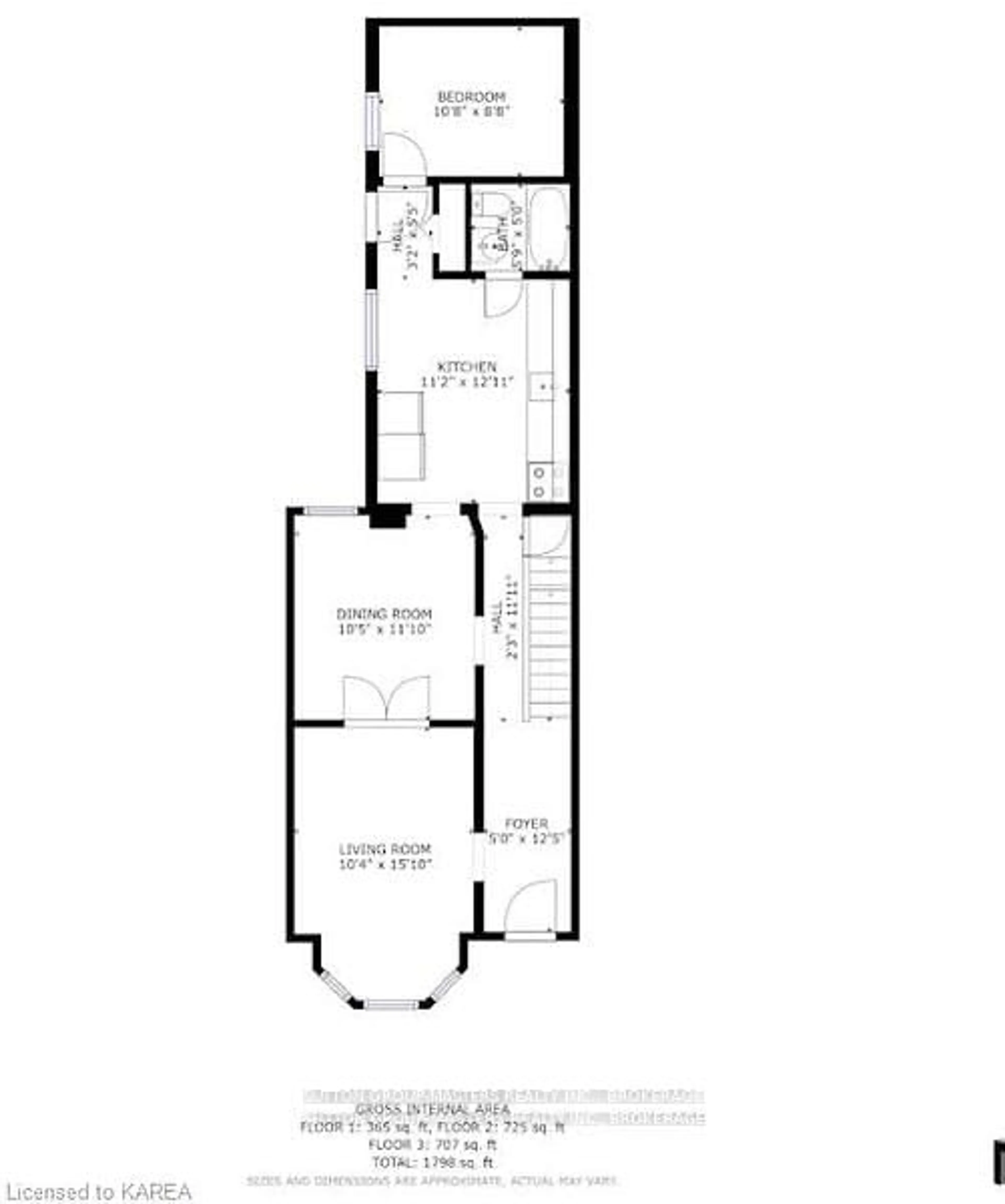 Floor plan for 378 Barrie St, Kingston Ontario K7K 3T4