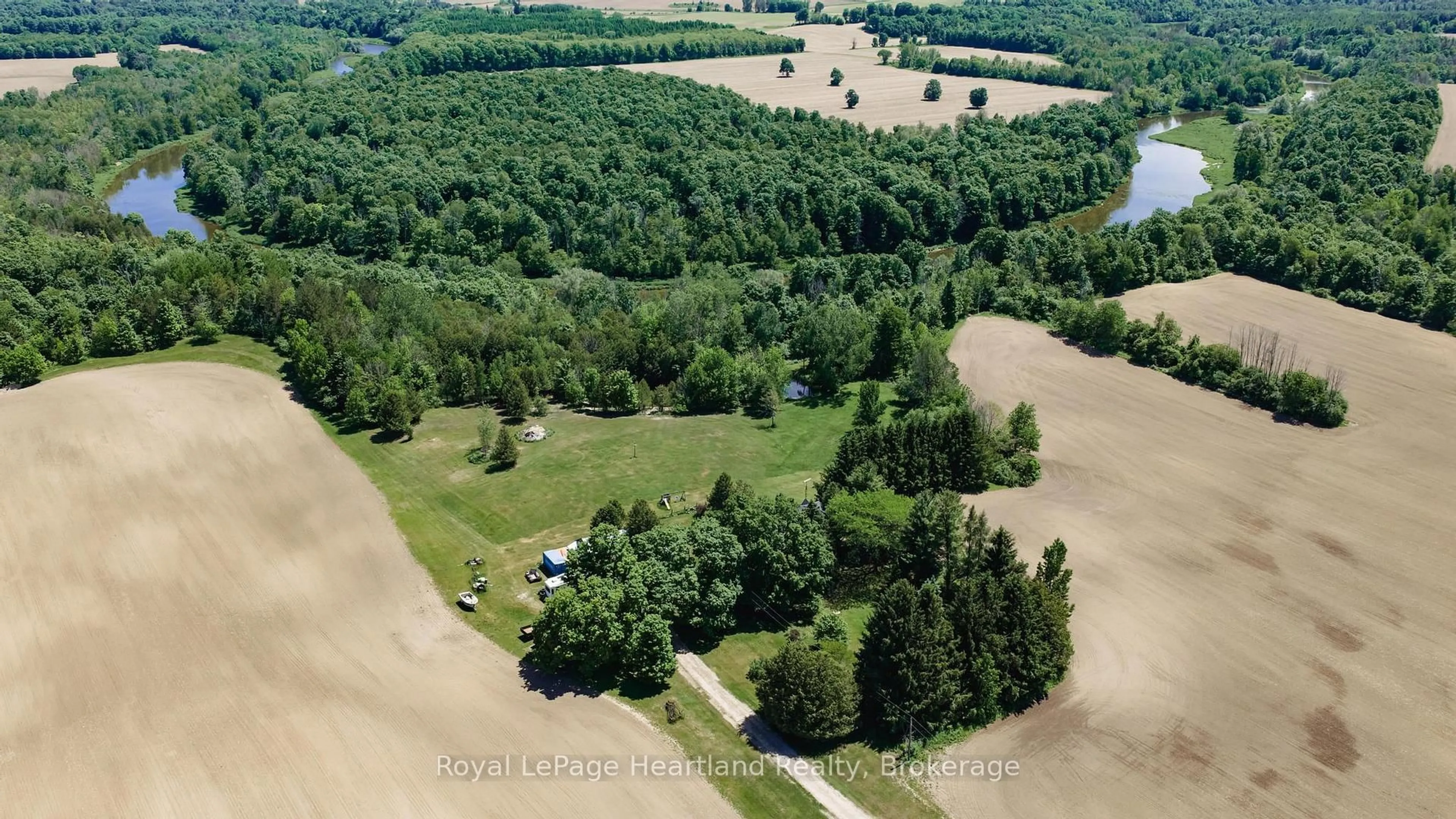 A pic from outside/outdoor area/front of a property/back of a property/a pic from drone, forest/trees view for 86492 Beecroft Line, North Huron Ontario N0G 2W0