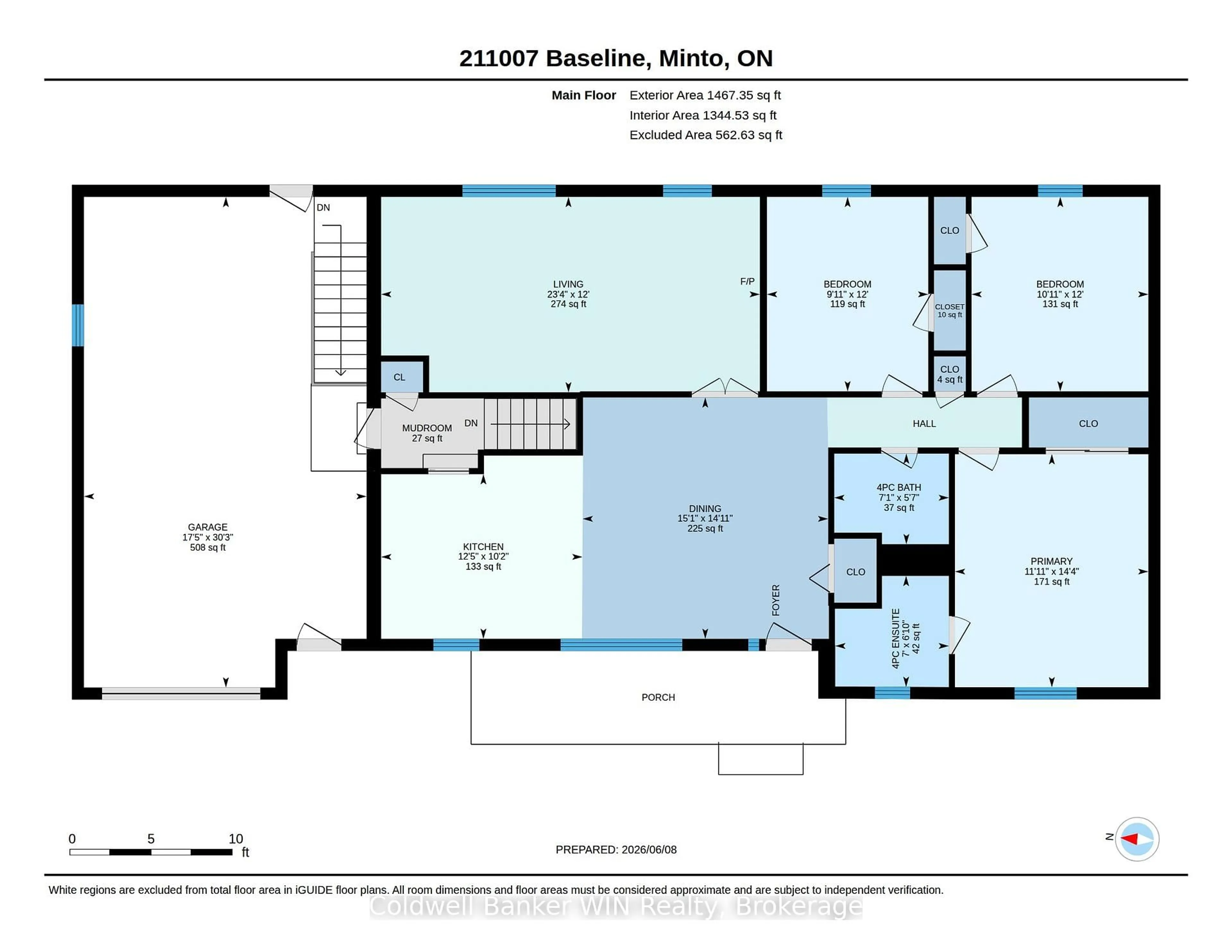 Floor plan for 211007 Baseline Rd, West Grey Ontario N0G 1M0