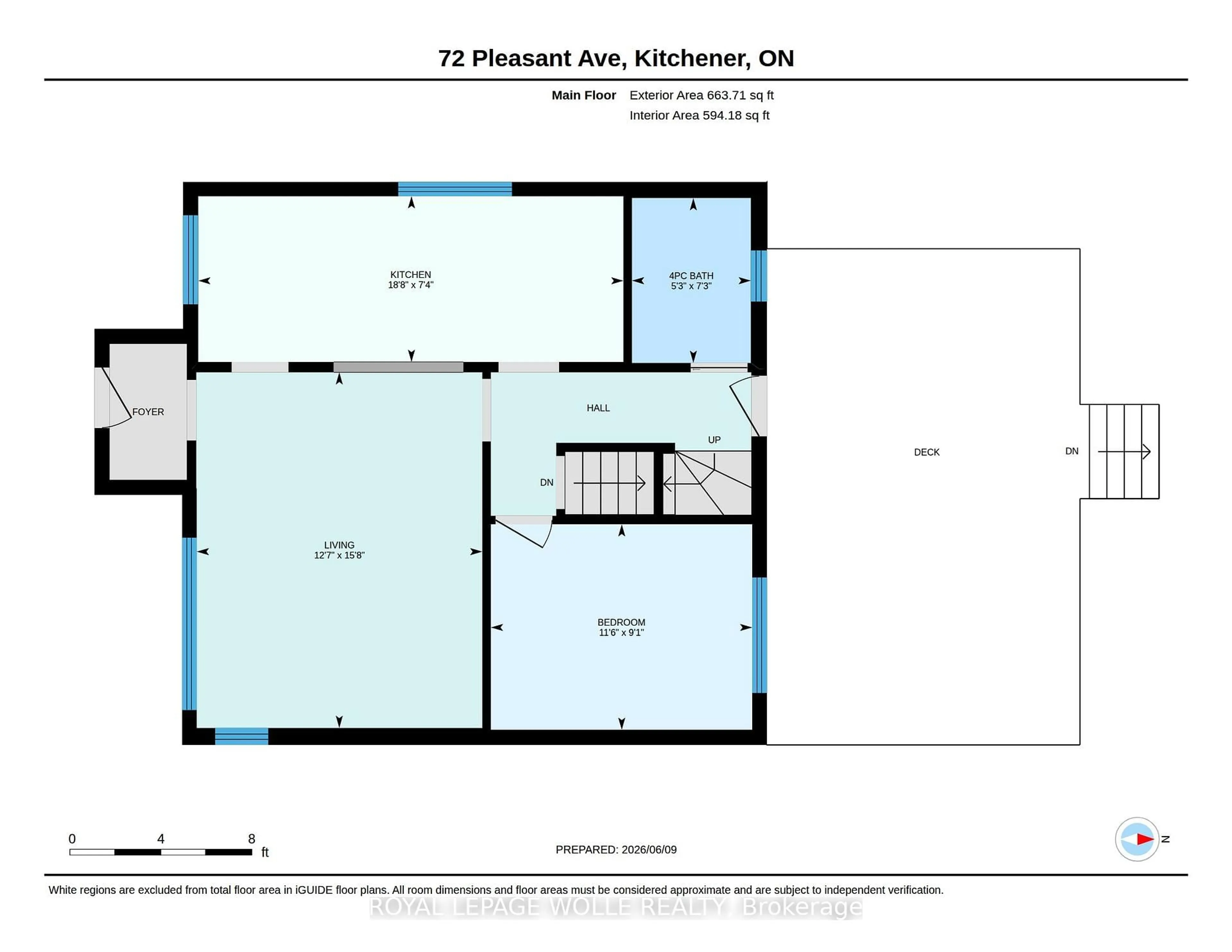 Floor plan for 72 Pleasant Ave, Kitchener Ontario N2M 4A4