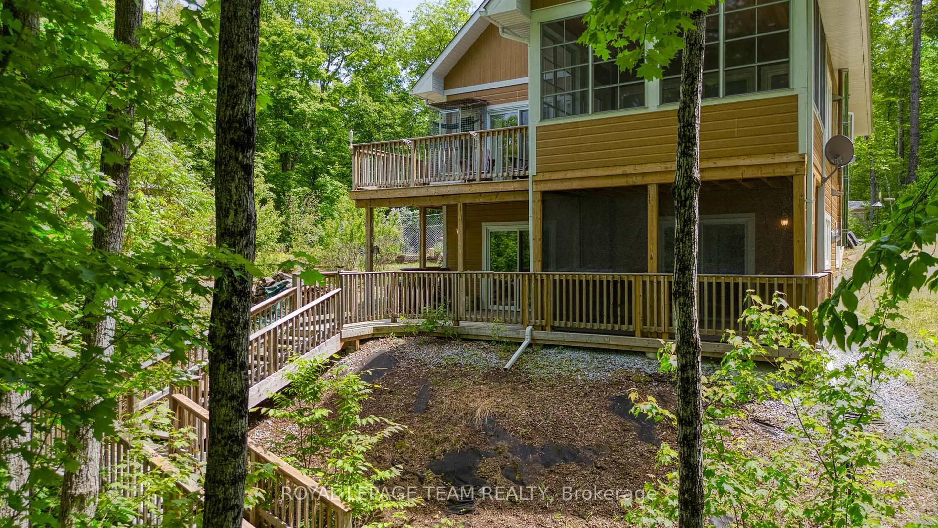 Patio, forest/trees view for 196 Silvery Lane, Maberly Ontario K0H 2B0