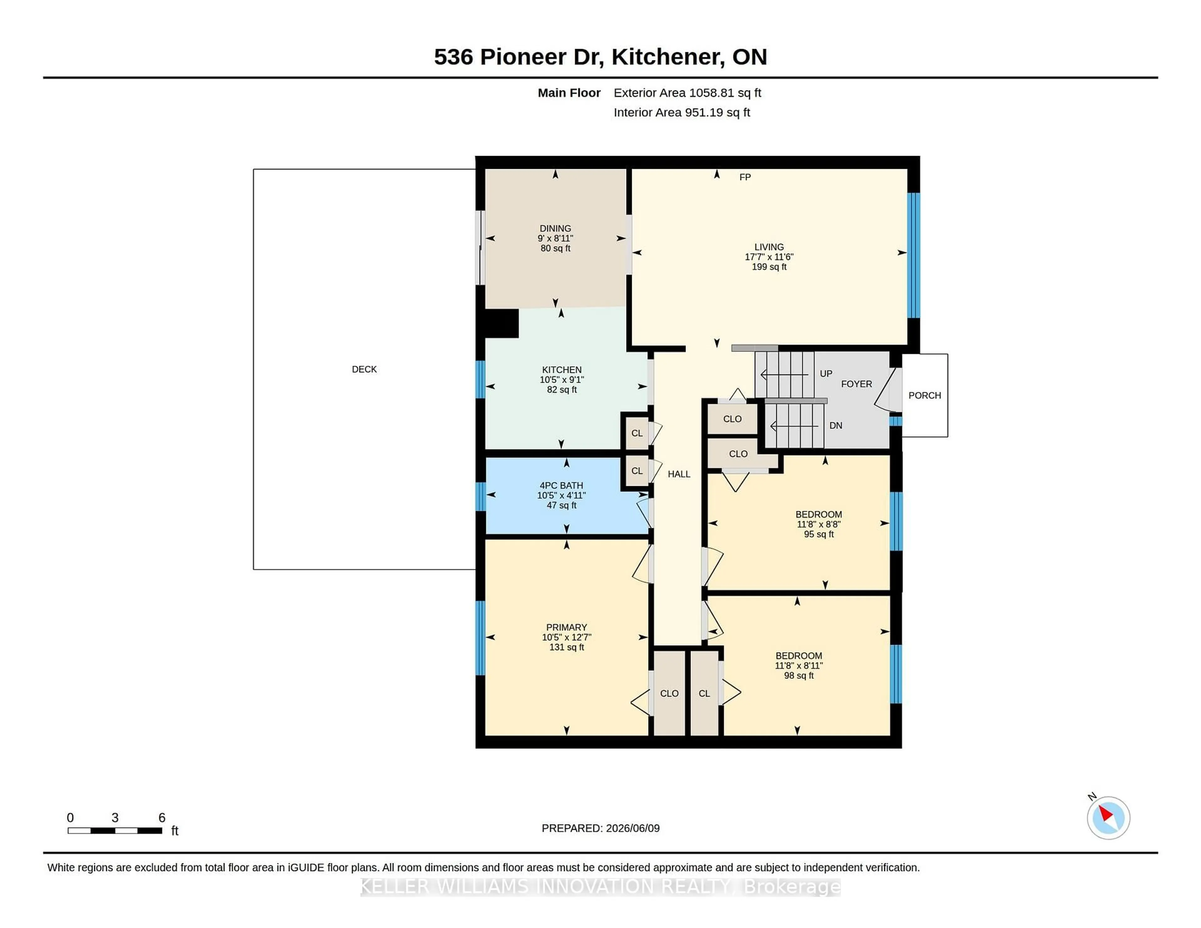 Floor plan for 536 Pioneer Dr, Kitchener Ontario N2P 1P2