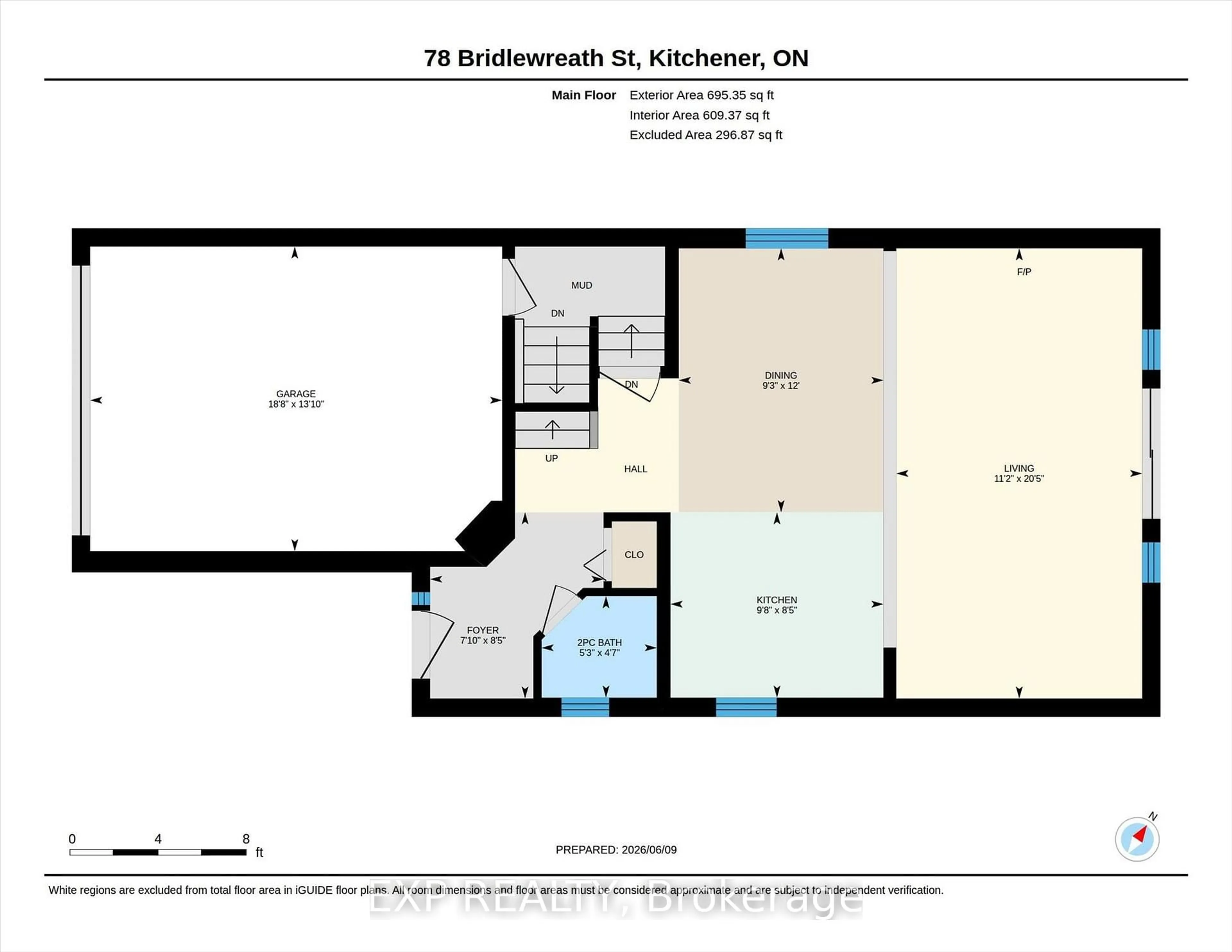 Floor plan for 78 Bridlewreath St, Waterloo Ontario N2E 3V5