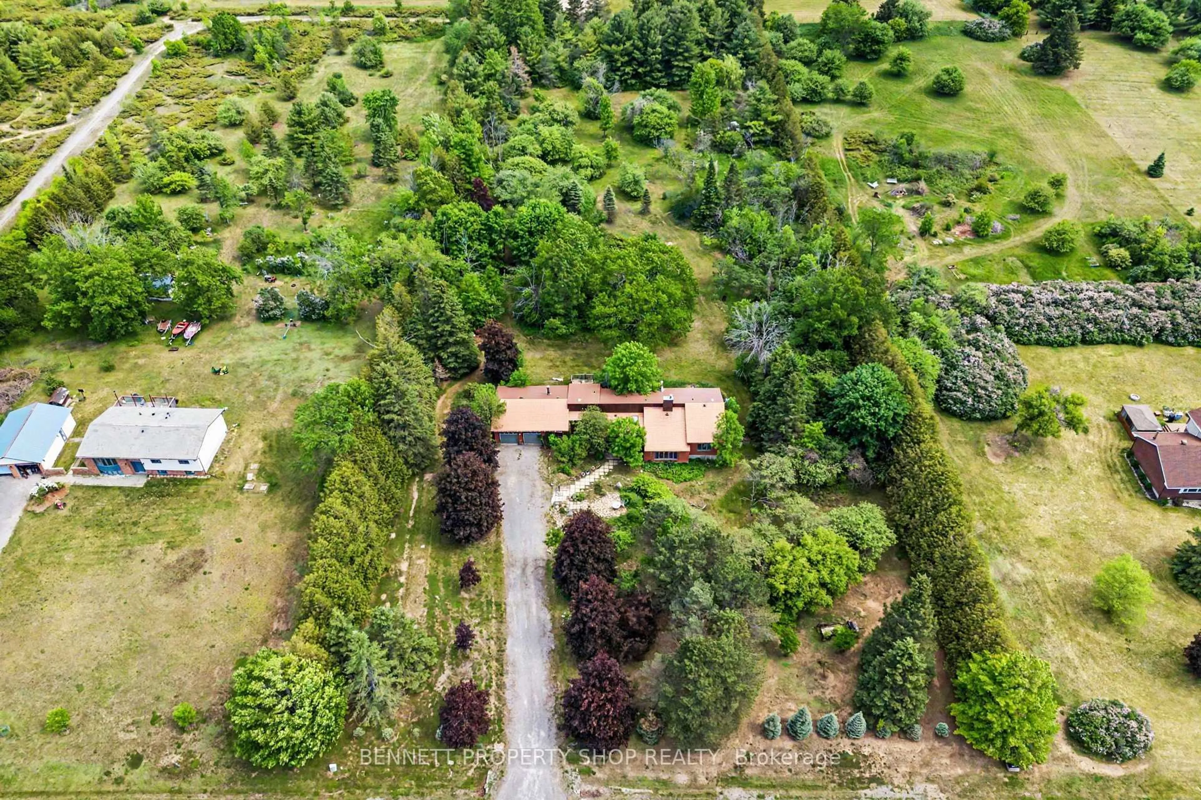 A pic from outside/outdoor area/front of a property/back of a property/a pic from drone, forest/trees view for 110 Manion Rd, Carp Ontario K0A 1L0