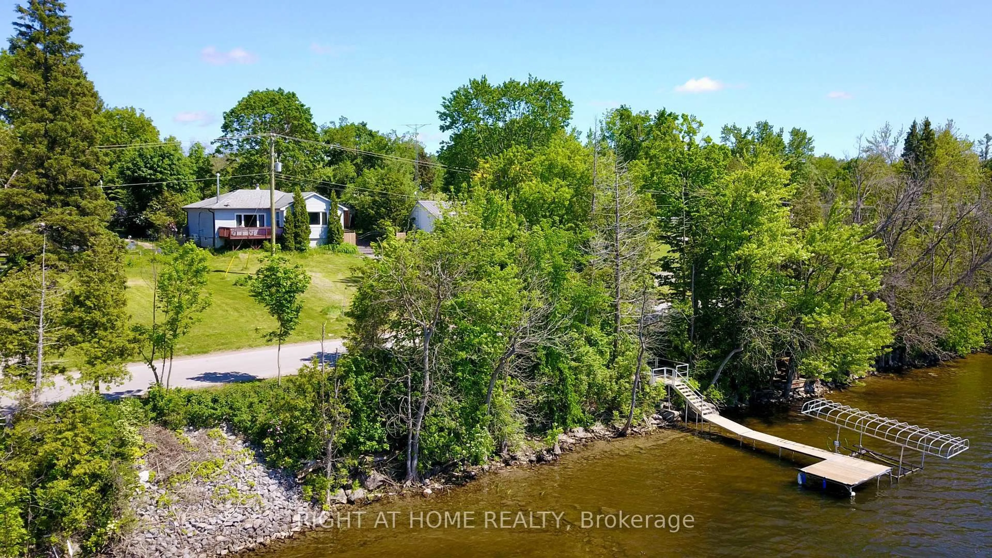 A pic from outside/outdoor area/front of a property/back of a property/a pic from drone, water/lake/river/ocean view for 184 LAKE DALRYMPLE Rd, Kawartha Lakes Ontario L0K 1W0
