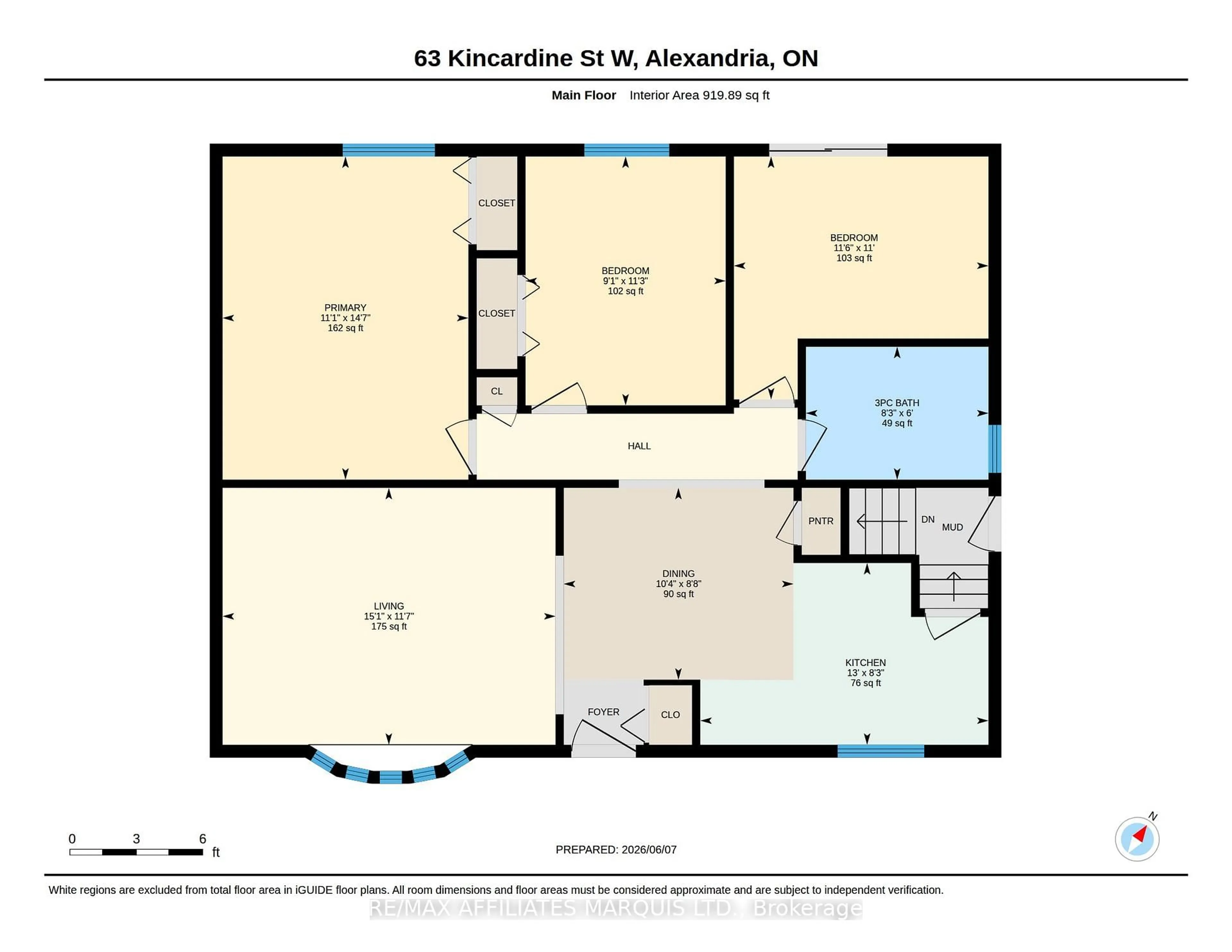 Floor plan for 63 Kincardine St, North Glengarry Ontario K0C 1A0