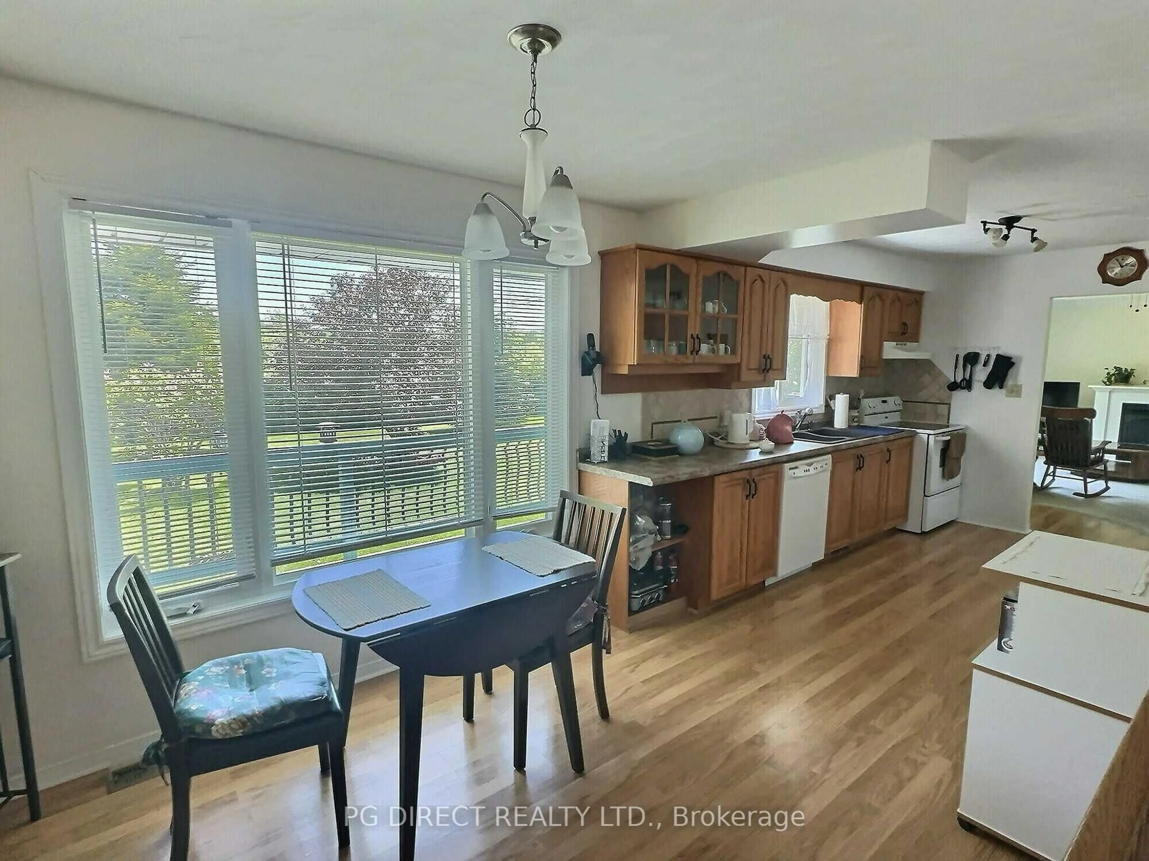 Open concept kitchen, wood/laminate floor for 3594 County Road 27 Rd, Elizabethtown-Kitley Ontario K0E 1M0