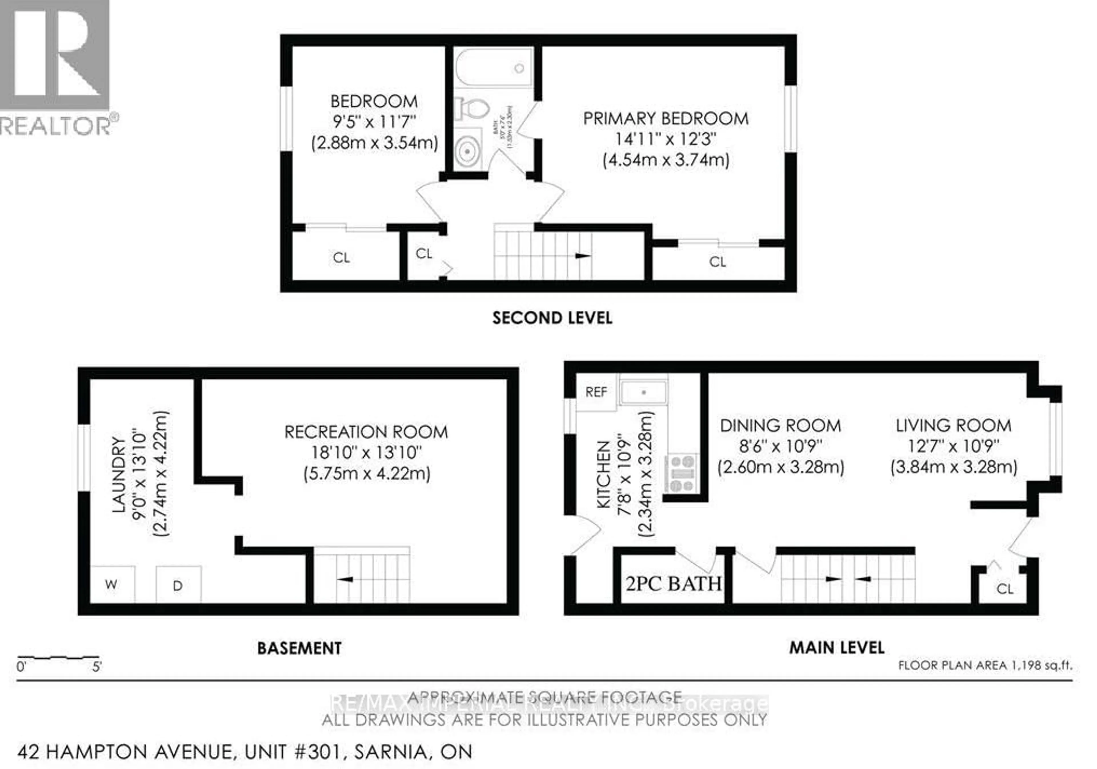 Floor plan for 42 Hampton Ave #301, Sarnia Ontario N7S 4Z2