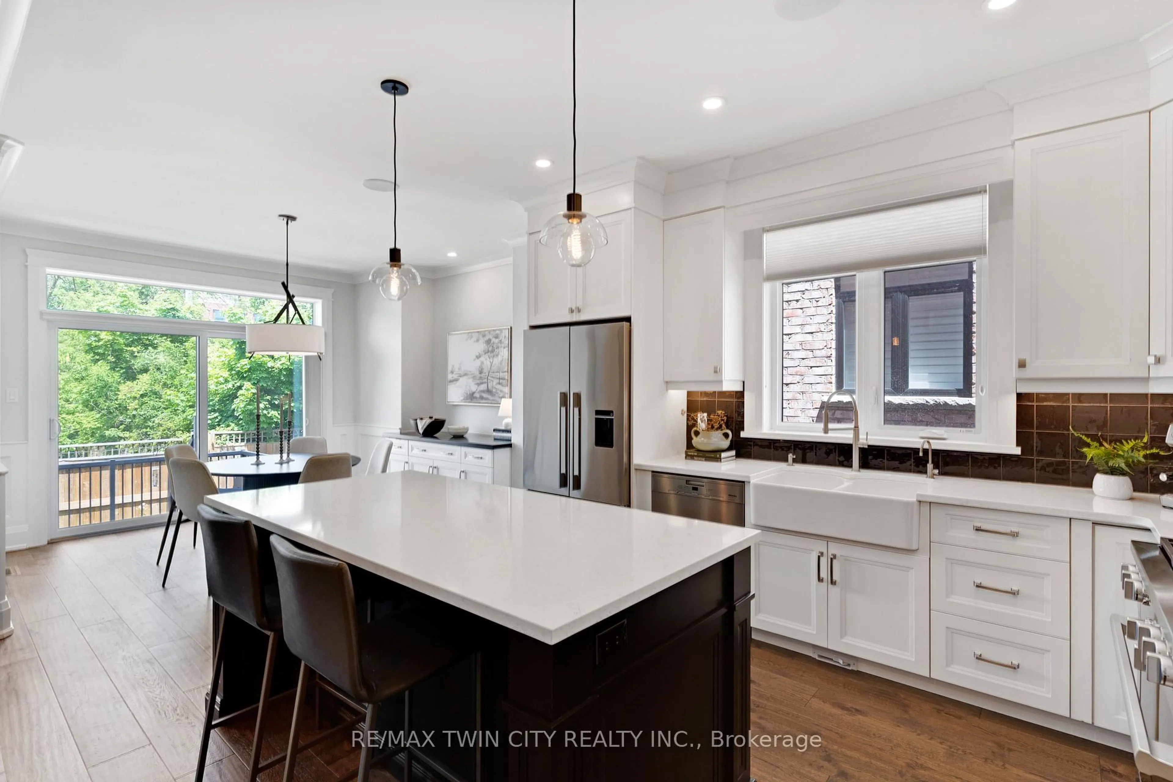 Contemporary kitchen, ceramic/tile floor for 12 George St, Waterloo Ontario N2J 1K5