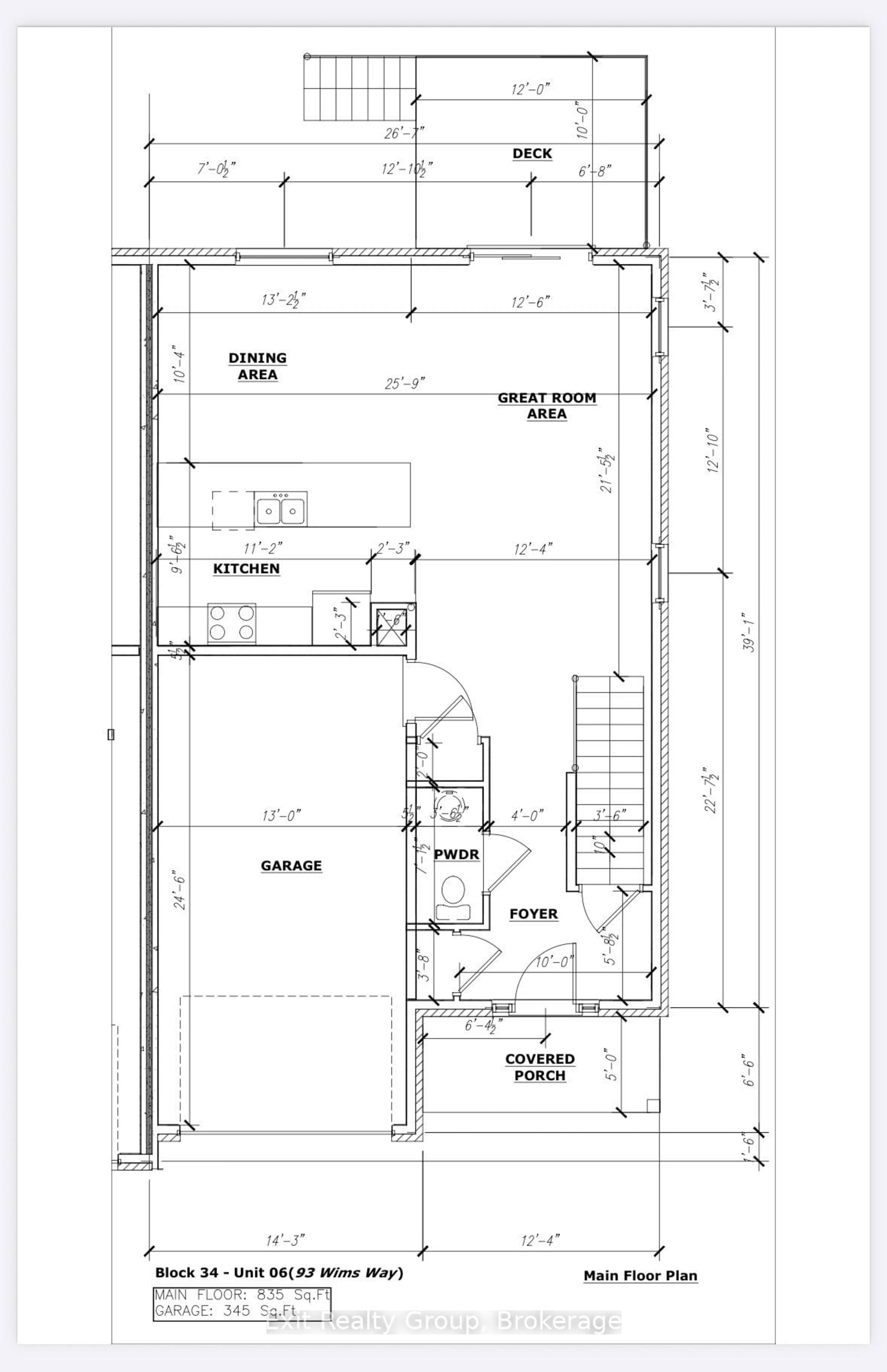 Floor plan for 93 Wims Way, Belleville Ontario K8N 0H7