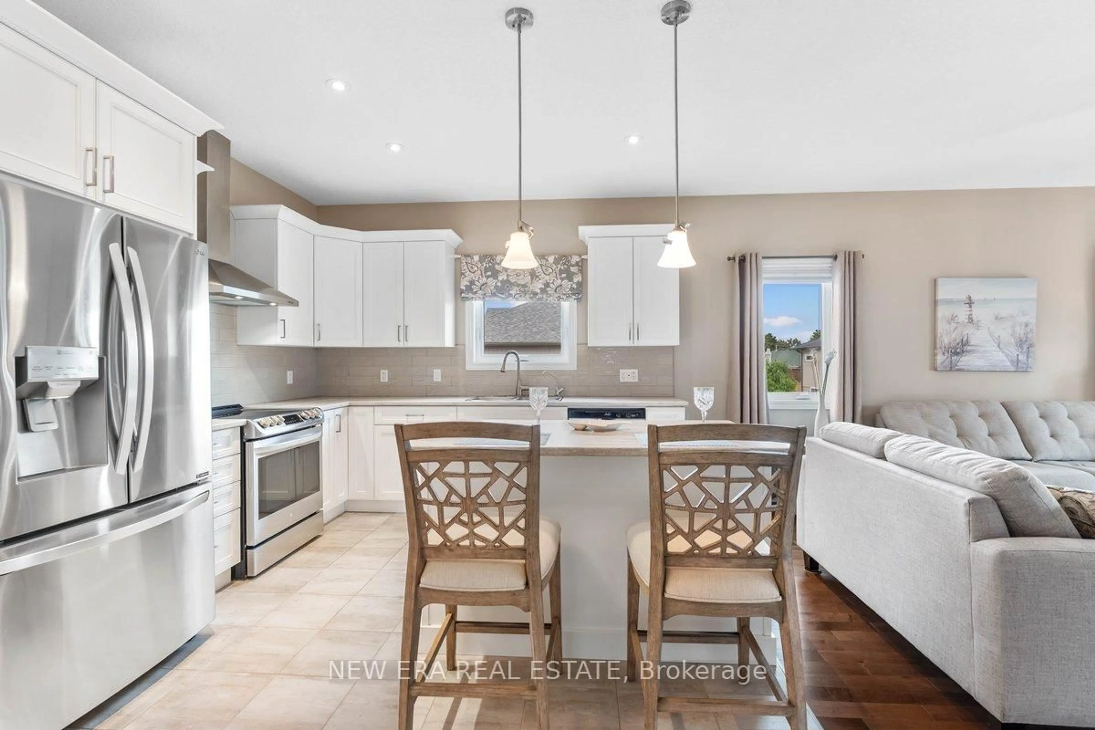 Open concept kitchen, ceramic/tile floor for 17 Dorchester Dr, Prince Edward County Ontario K0K 3L0